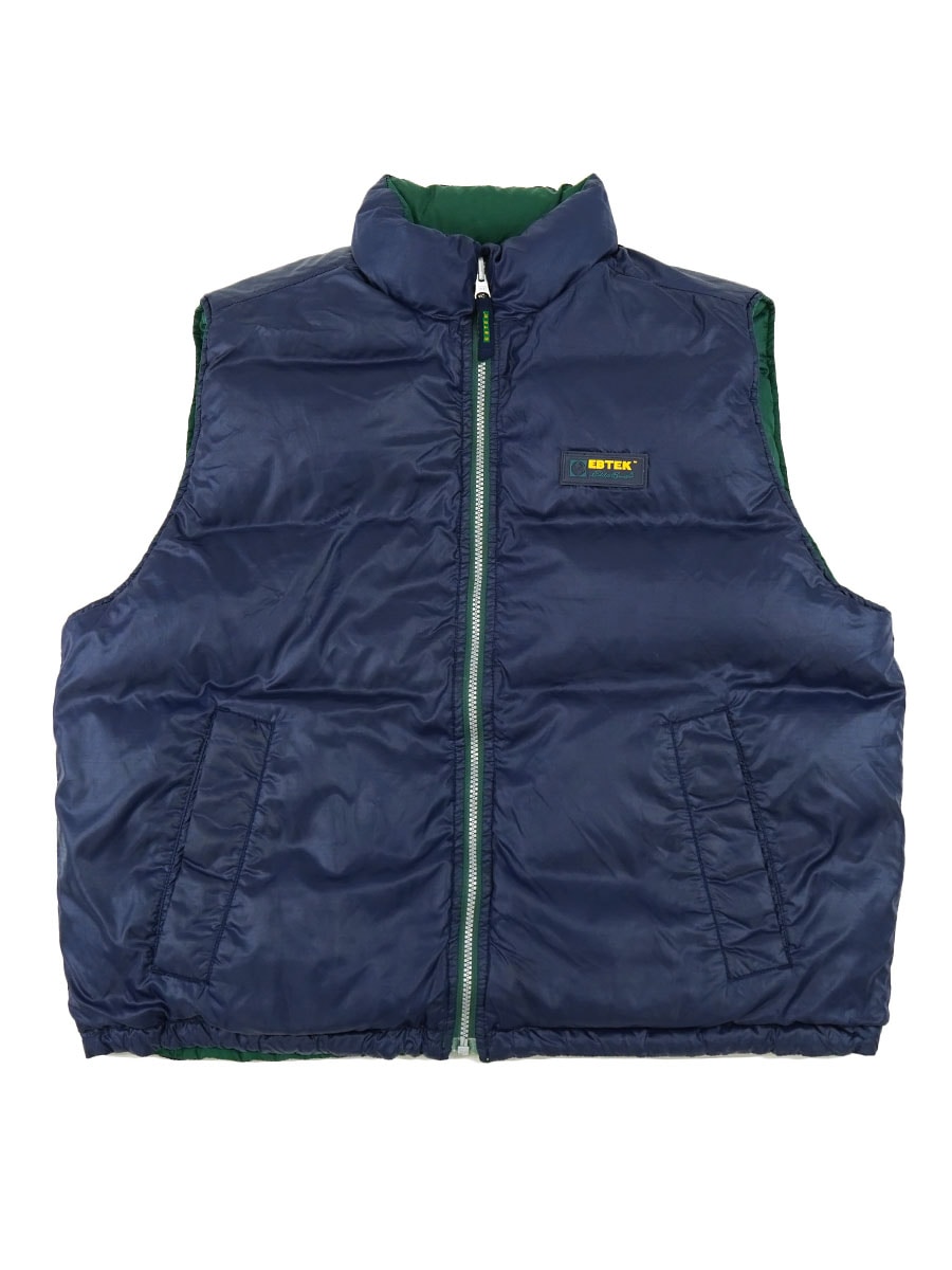 90's Eddie Bauer EBTEK リバーシブル リップストップダウンベスト 表記(M) 
