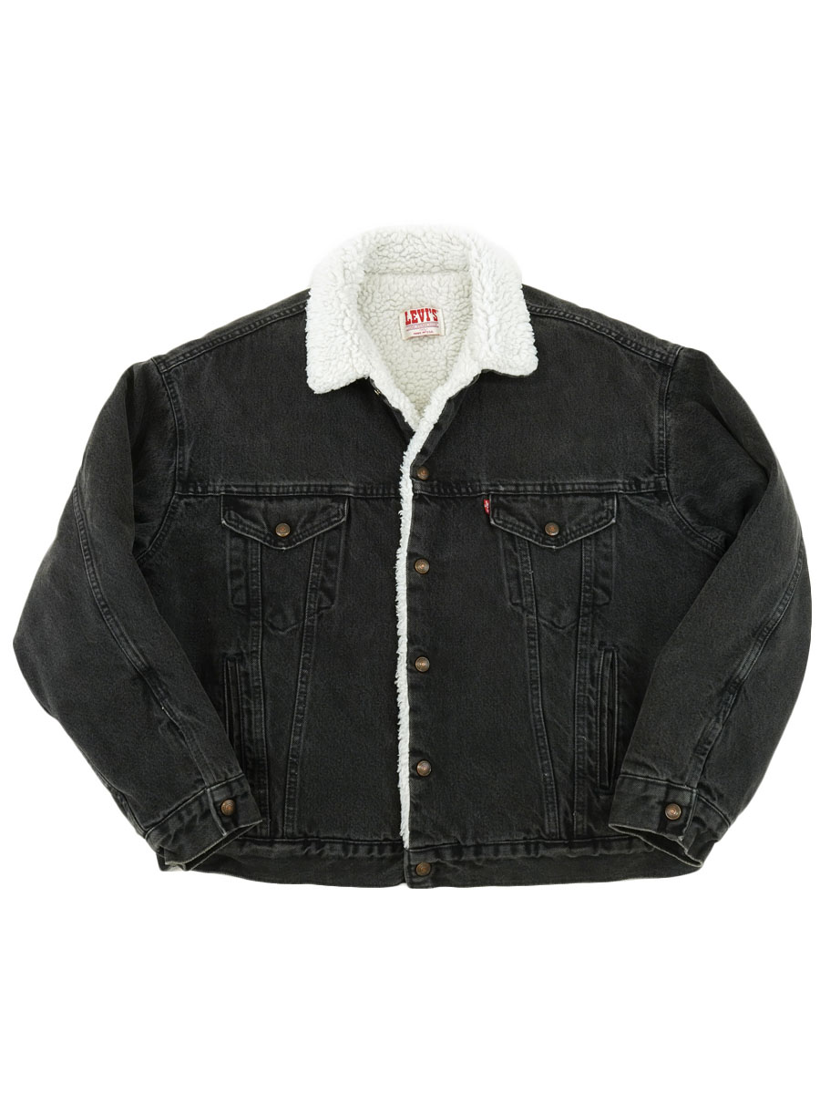 80's Levi's ブラックデニム ボアジャケット 表記(XL) | すべての商品