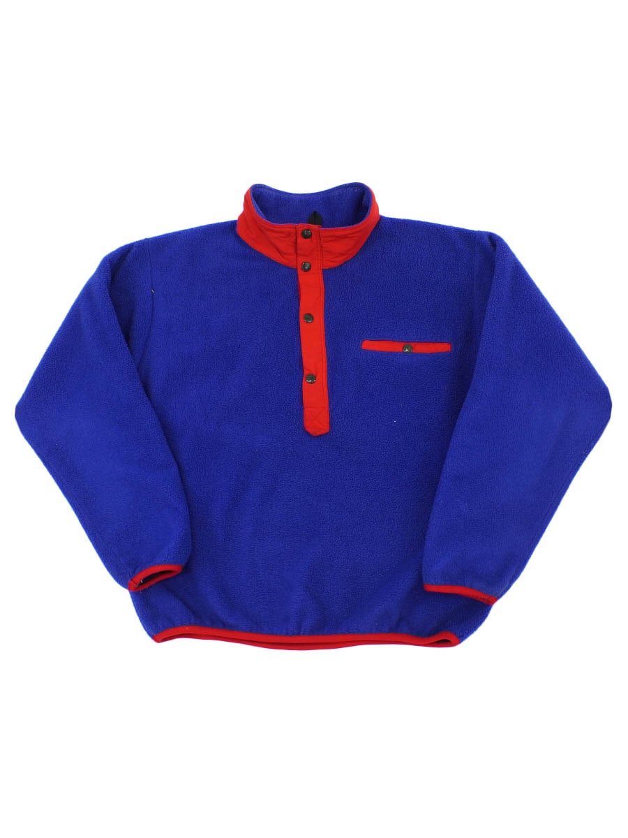 90's THE NORTH FACE ハーフスナップ フリースプルオーバー 表記(L) USA製