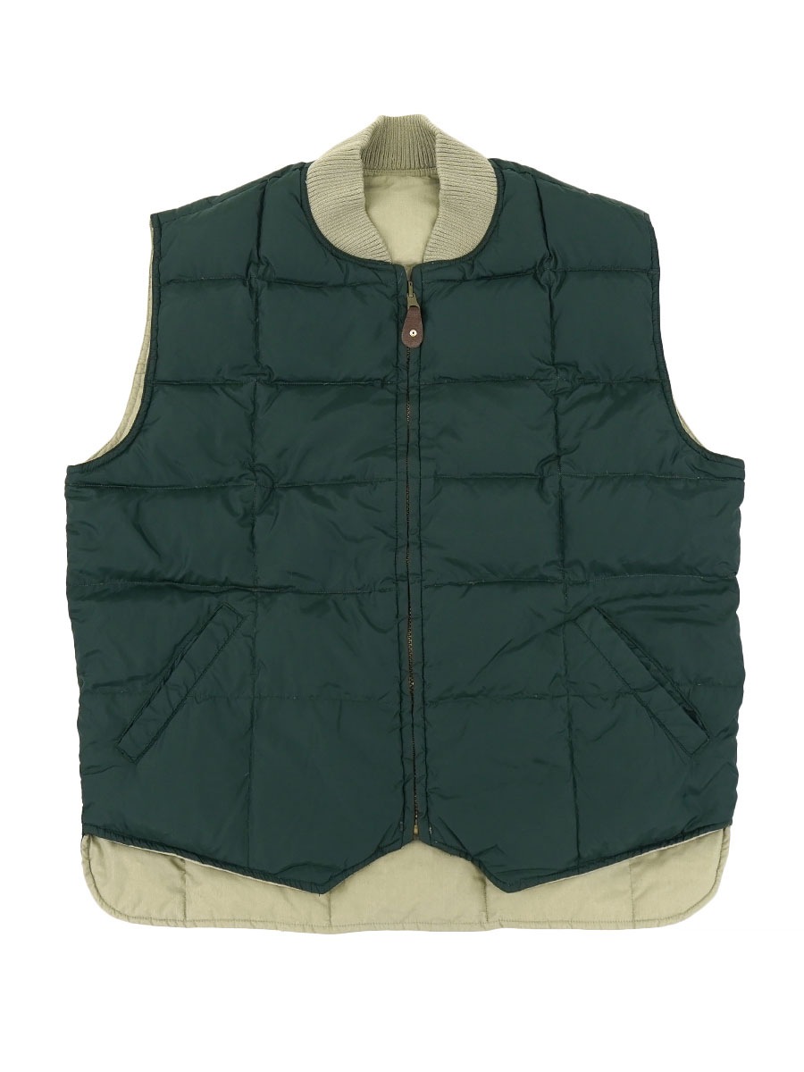 80's 黒タグ エディバウアー リバーシブル ダウンベスト 表記(M)