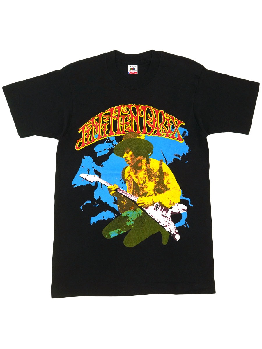 90's FRUIT OF THE LOOM ジミ・ヘンドリックス プリントTシャツ ブラック 表記(M) USA製 DEAD