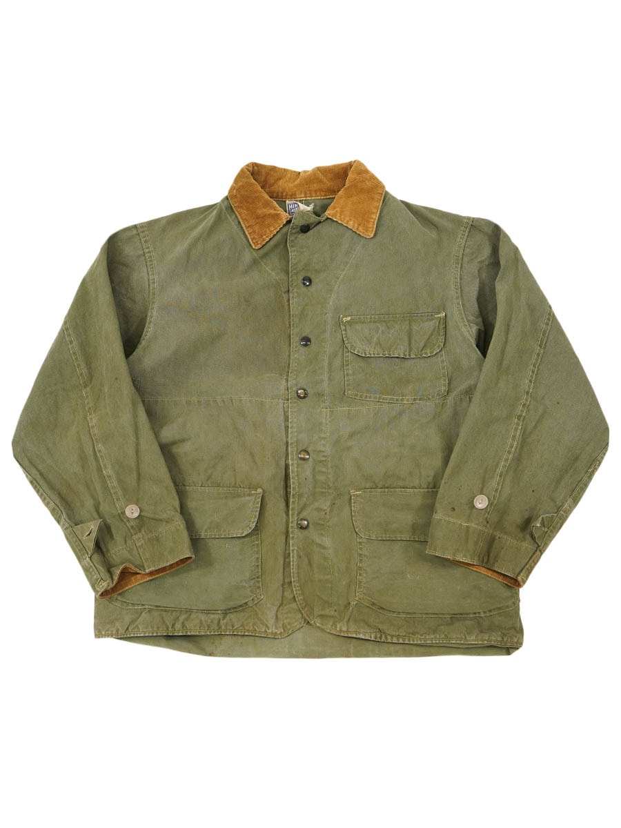 50's HINSON 襟コーズ ハンティングジャケット オリーブ 実寸(40位)