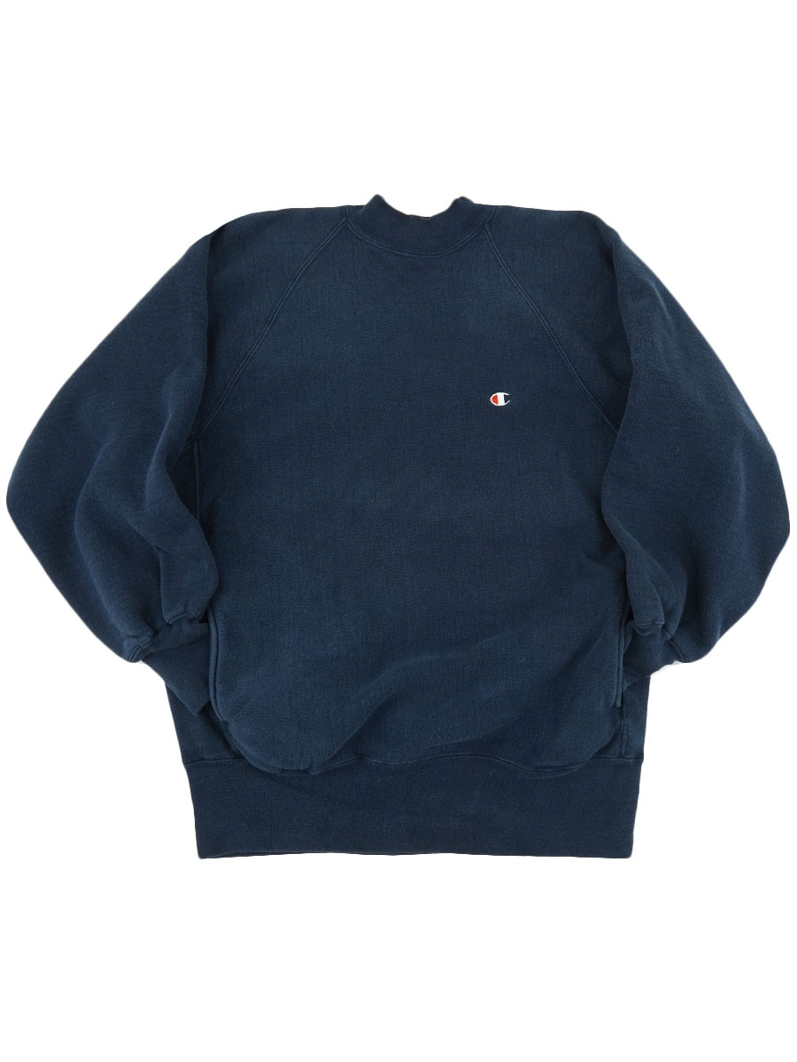 90'S PRO SPIRIT plain blank sweatshirt, made in USA, men's XL size, vintage cotton navy blue type Vintage Second Hand