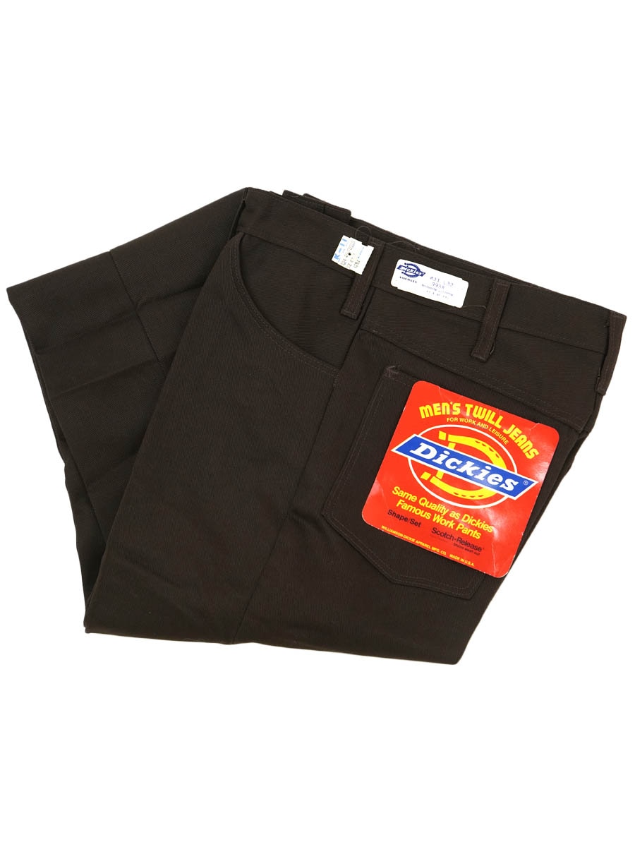 80's Dickies コットンツイルパンツ ブラウン 表記(31x32) USA製 DEAD
