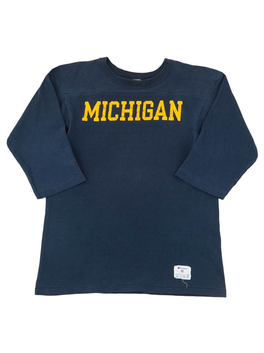 ⭐️染みタグ　フットボールtシャツ　90年代 Champion XL ネイビー Champion チャンピオン 復刻ヴィンテージ フットボールTシャツ