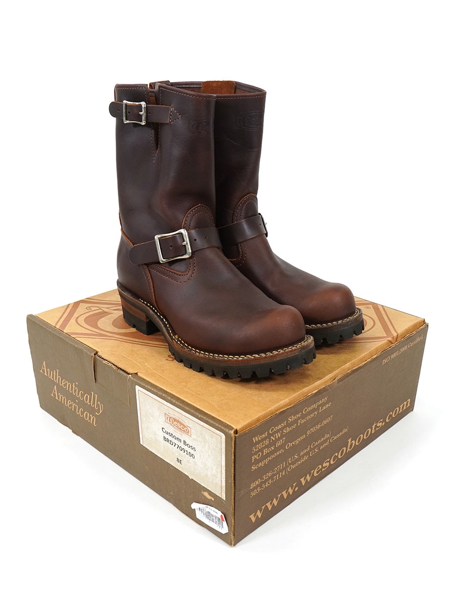 WESCO ''CUSTOM BOSS'' エンジニアブーツ ブラウンドメインレザー 表記(8E) 箱付き
