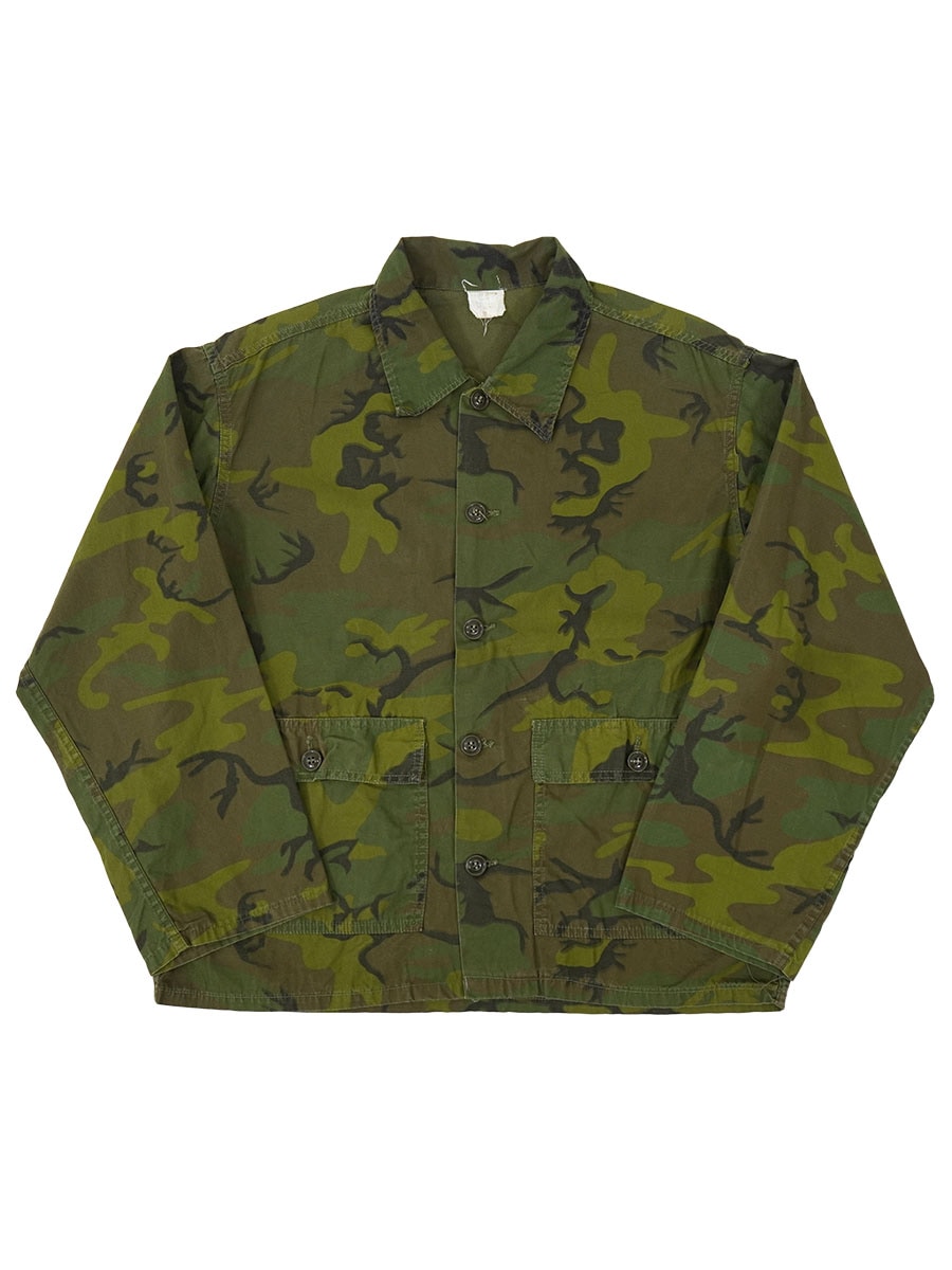 60's～ シビリアンリーフカモ コットンシャツジャケット 表記(M)