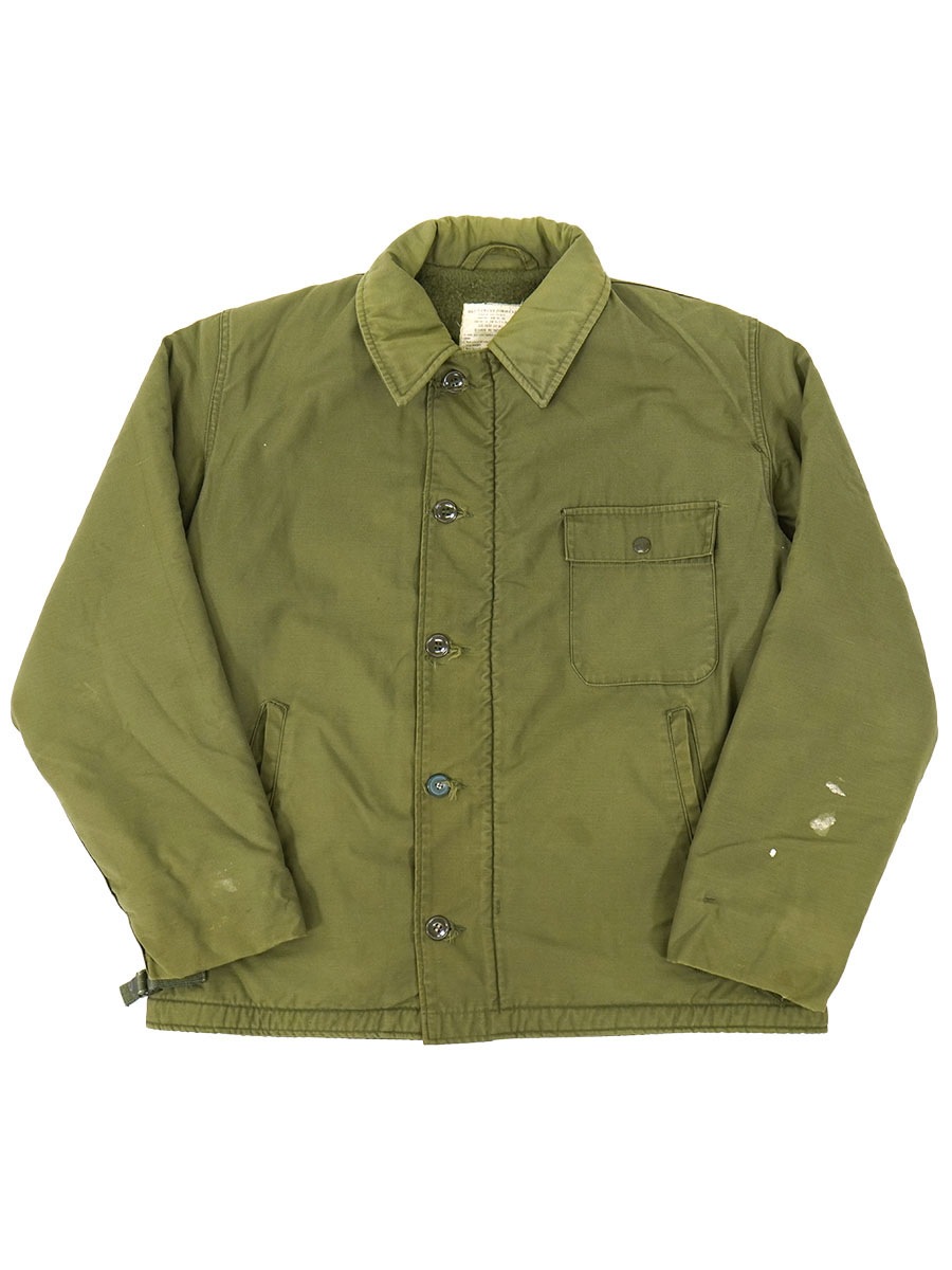 '72 U.S.NAVY A-2デッキジャケット 表記(LARGE)