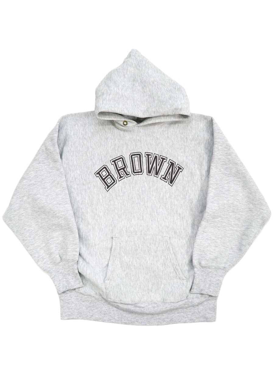 80's プリントタグ チャンピオンRWパーカ ''BROWN'' 表記(XL) USA製