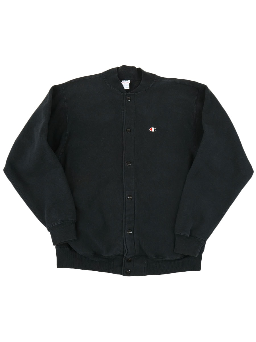 90's 刺繍タグ チャンピオンRW フルスナップカーディガン ブラック