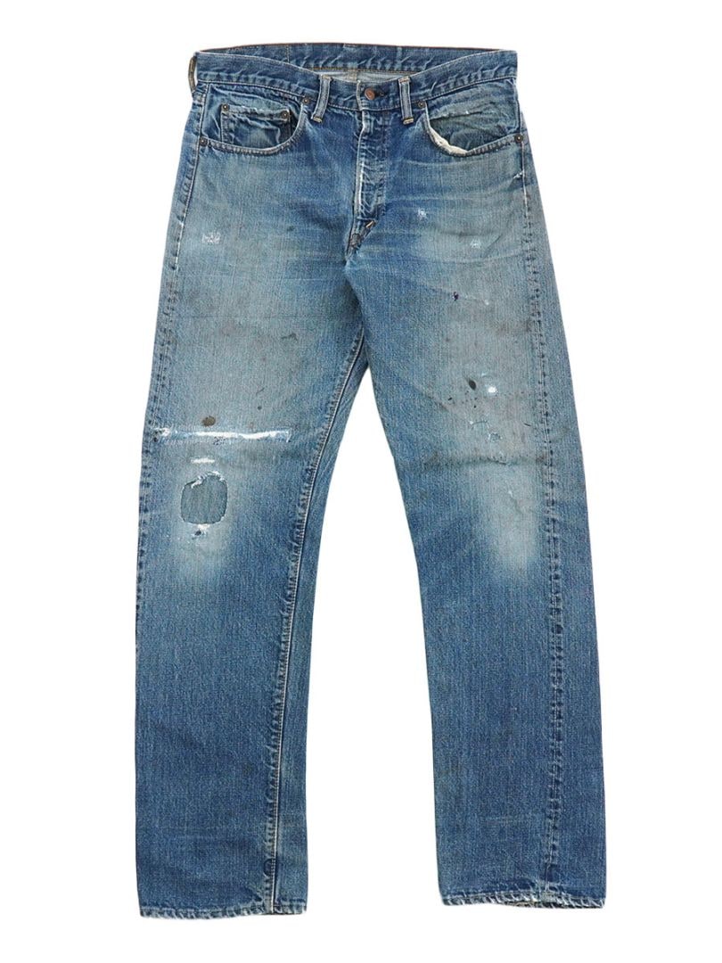 60's Levi's 505 BIG-E デニムパンツ 味ありリペア 良雰囲気 実寸(33x32位)