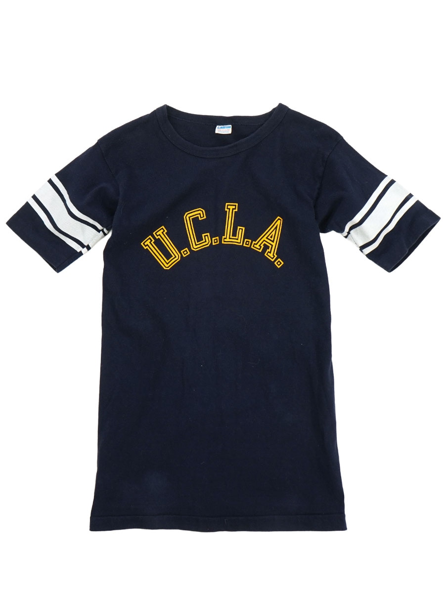 70's バータグ チャンピオン ''U.C.L.A'' 袖ライン半袖フットボールT