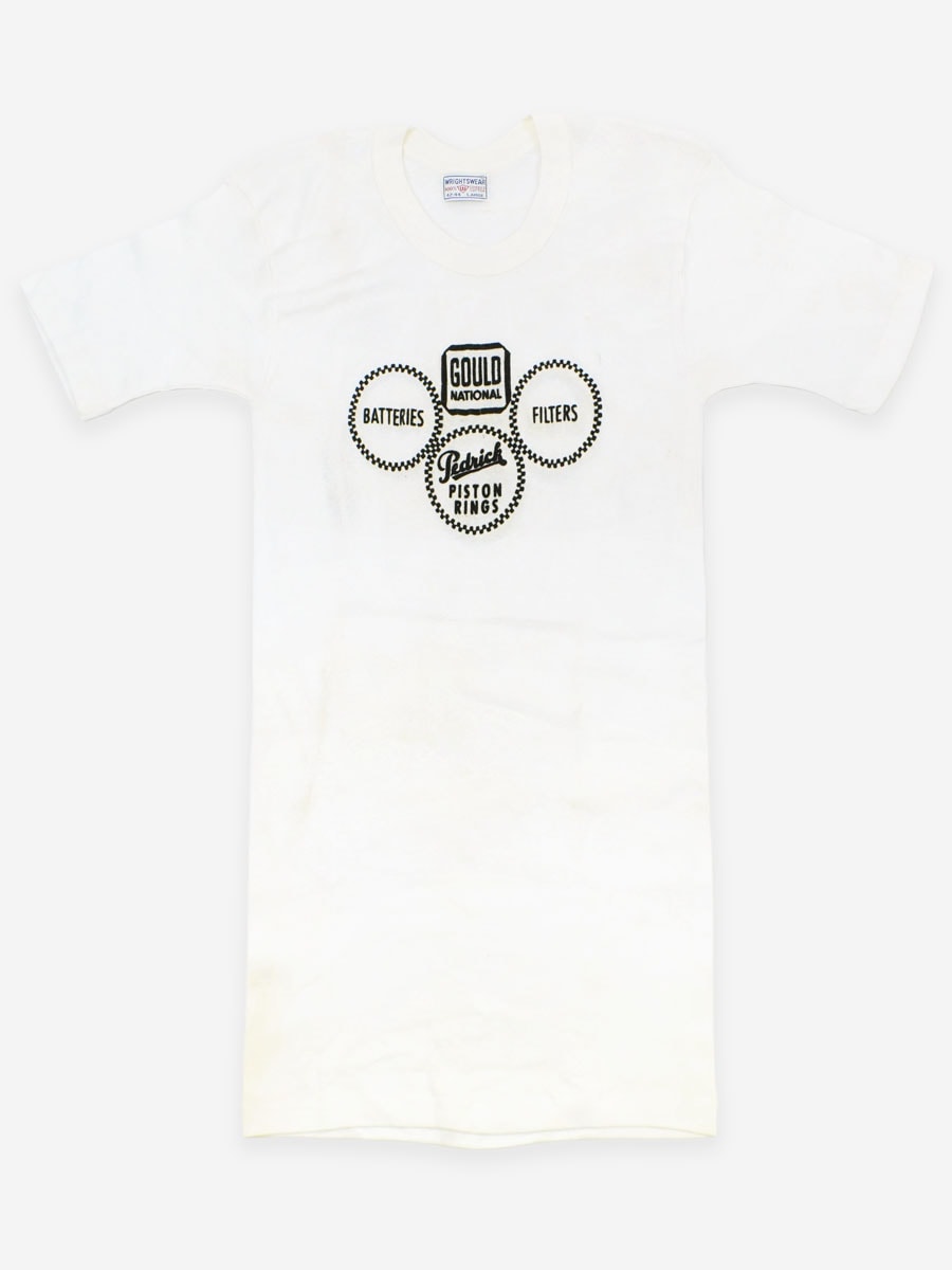 50's WRIGHTSWEAR ''GOULD NATIONAL / Pedrick'' T-shirt Size(L) DEAD STOCK