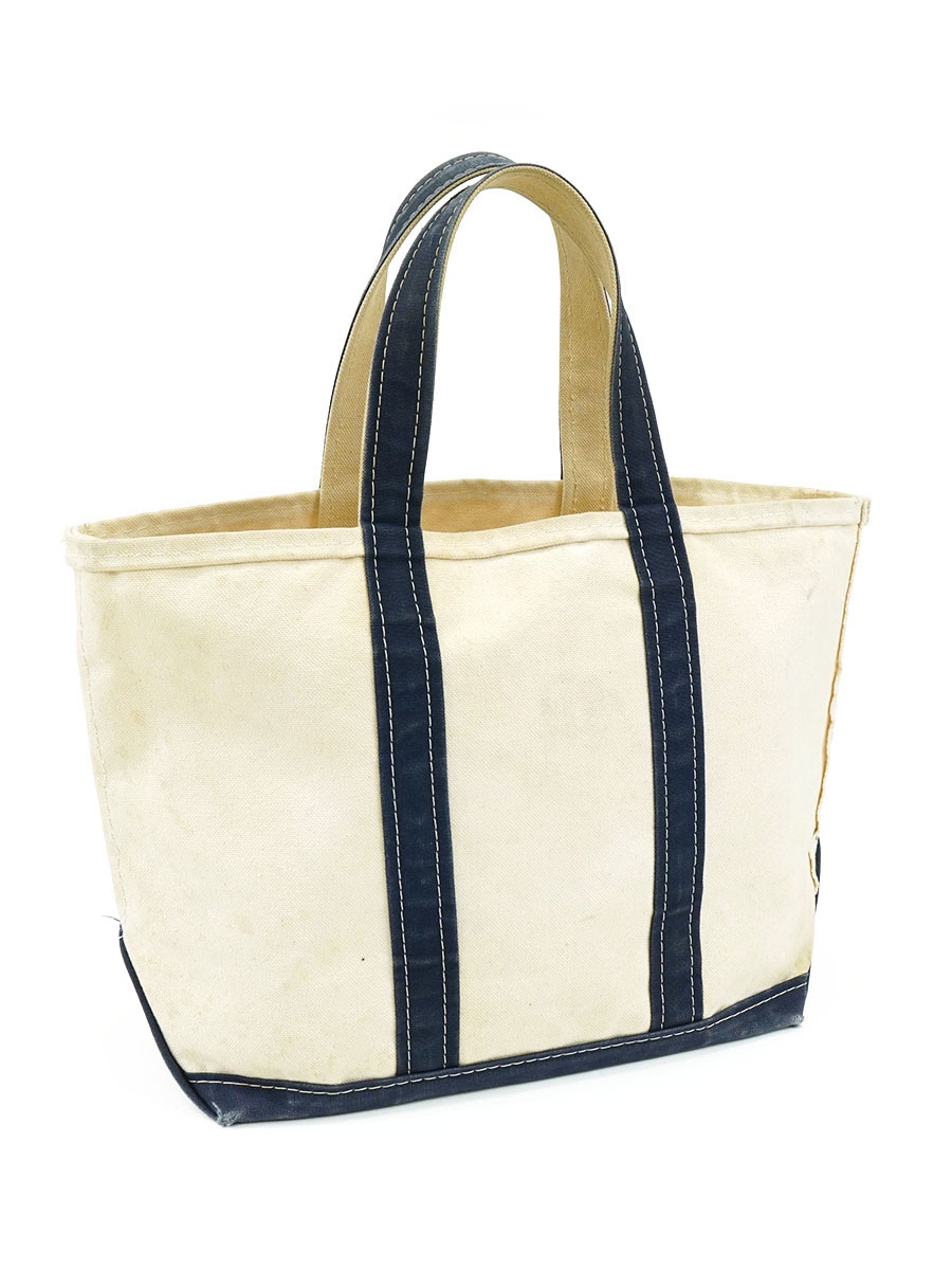 バッグ 80s LLBEAN BOAT AND TOTE 80's L.L.Bean BOAT AND TOTE 生成りxネイビー | NEW ITEM
