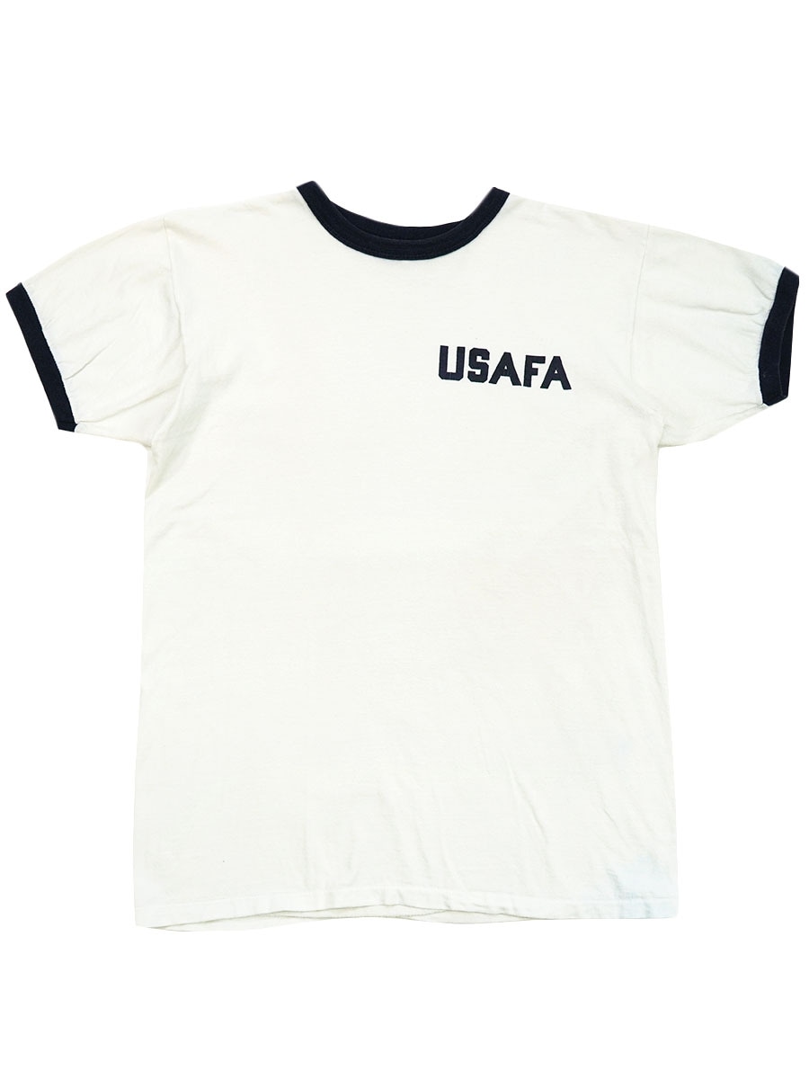 80's トリコタグ チャンピオン ''USAFA'' リンガーTシャツ 表記(L)
