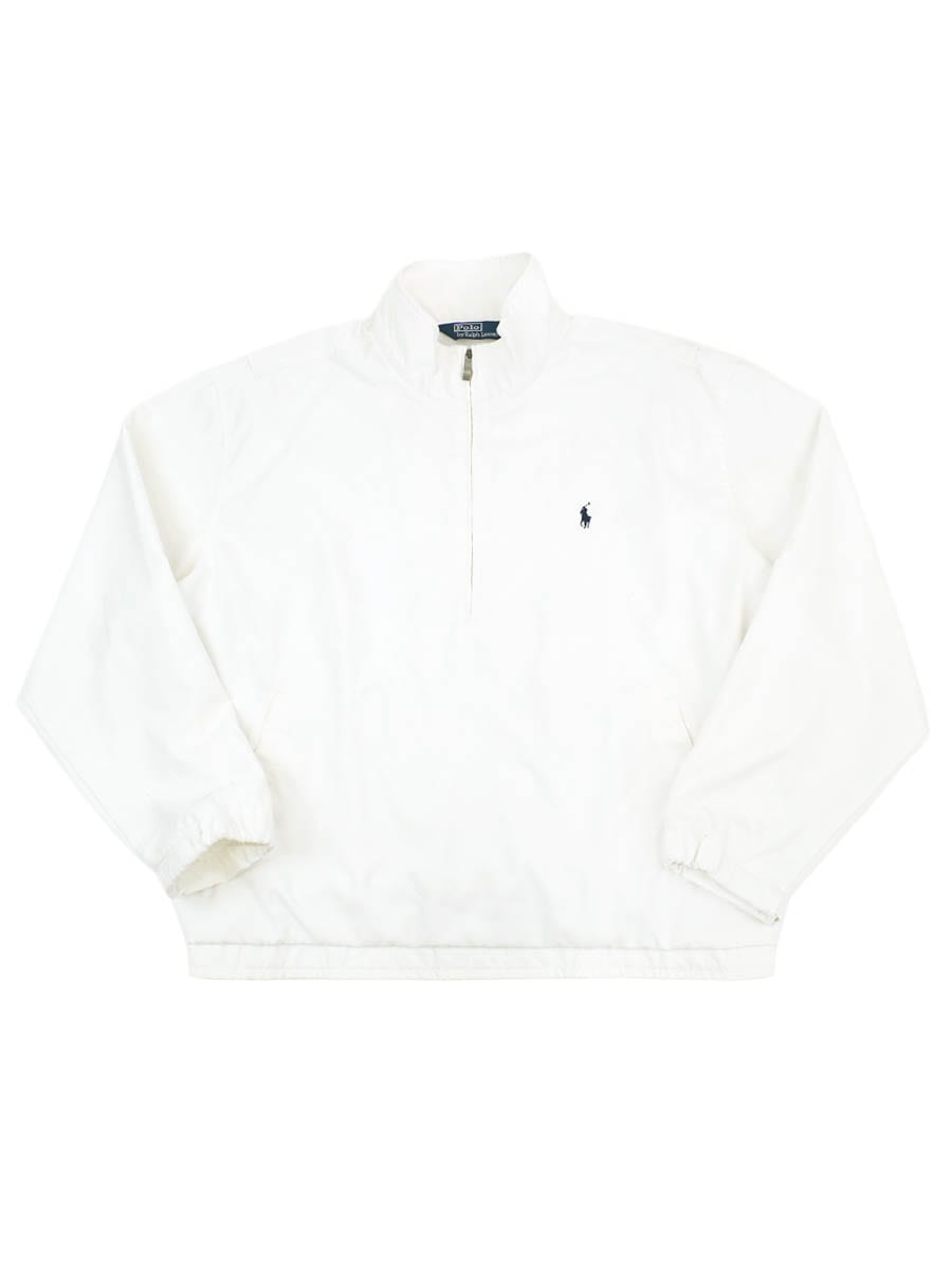 ラルフローレン ハーフジップ プルオーバージャケット ホワイト 表記