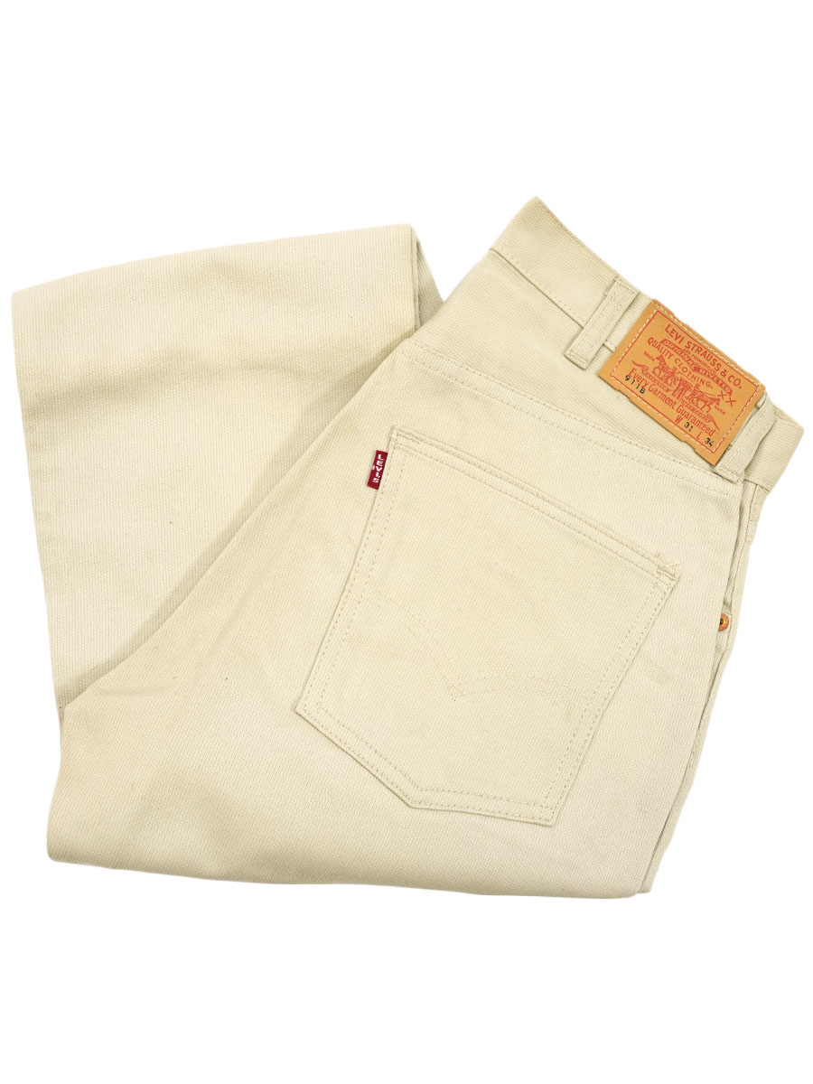60's Levi's 911B BIG-E ピケパンツ アイボリー 表記(31x34) ギャラパッチ！