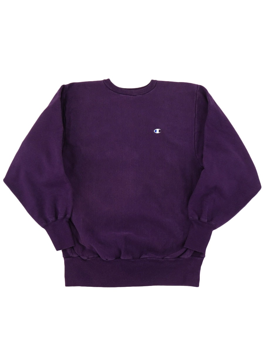 90's 刺繍タグ チャンピオンRW 無地 グレープ 表記(XL) USA製 内縫い