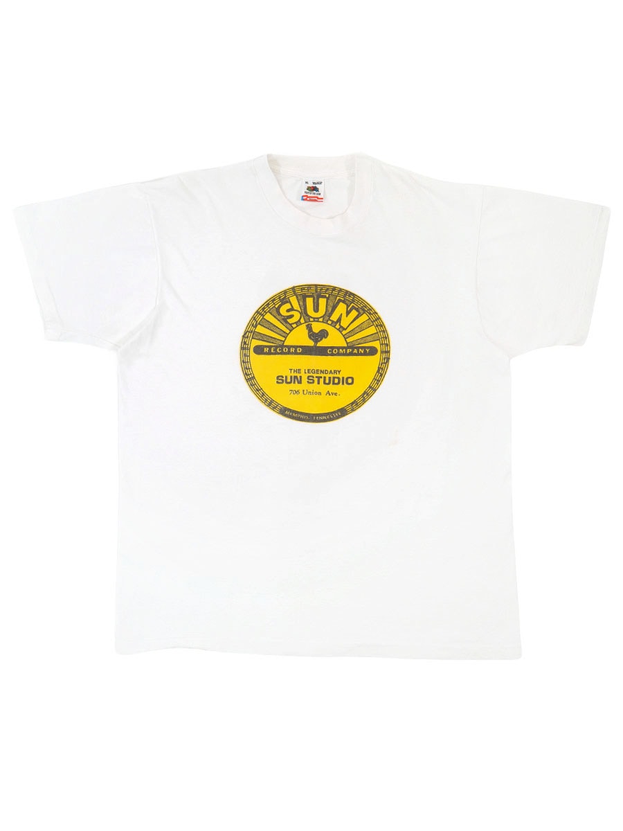 90's FRUIT OF THE LOOM ''SUN STUDIO'' プリントTシャツ ホワイト 表記(XL) USA製