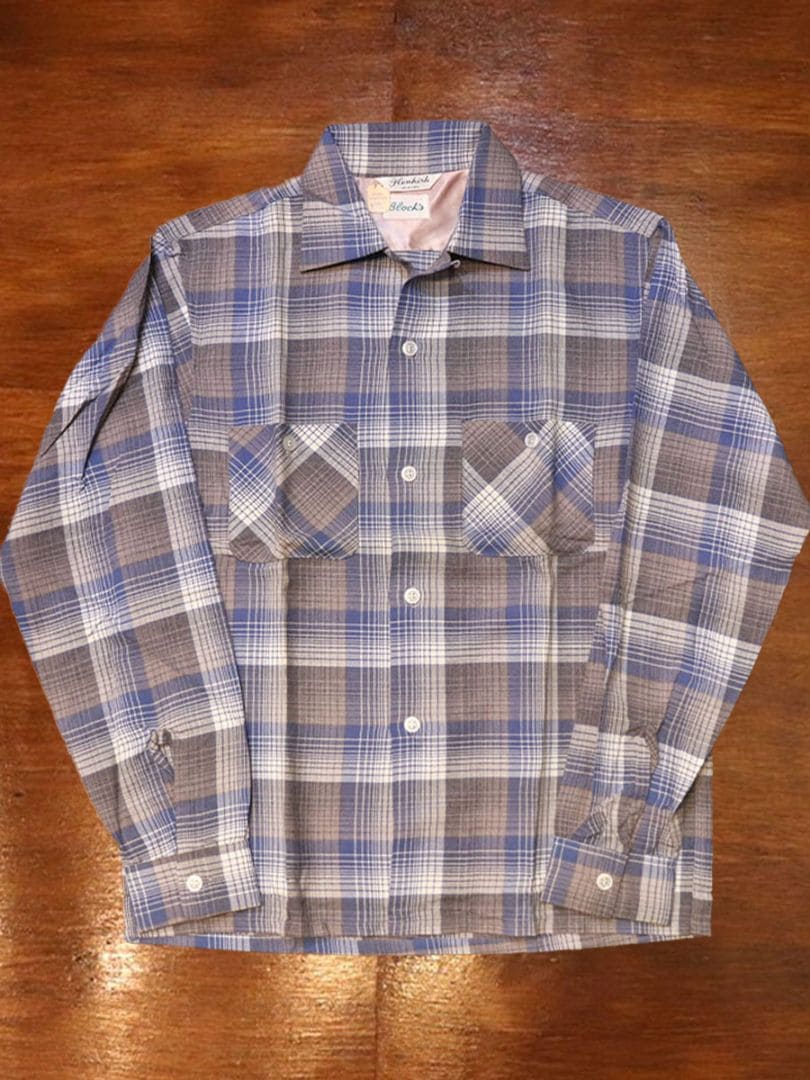 1950s DEAD STOCK , L/S RAYON SHIRT , Size S