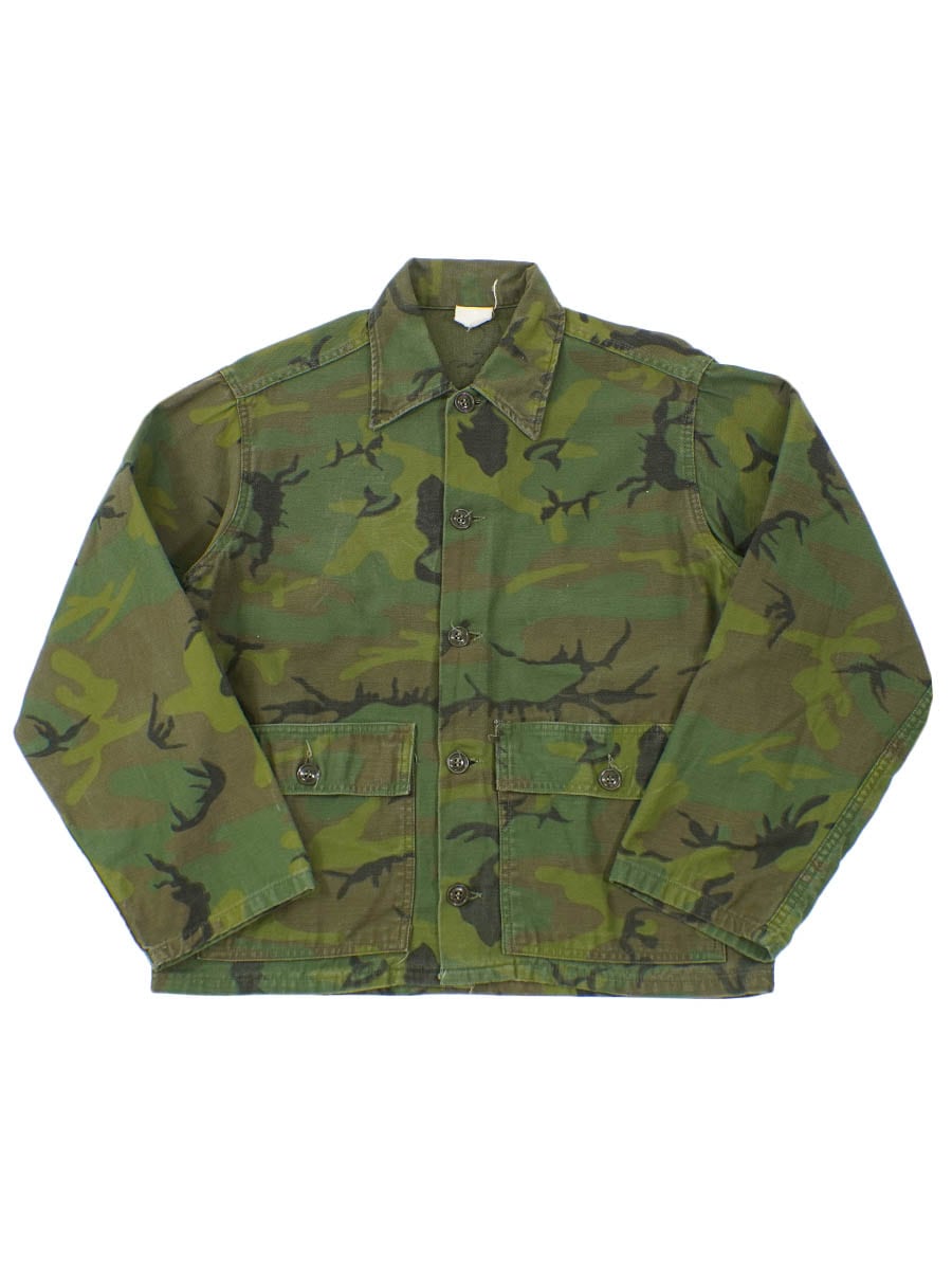 60's～ シビリアンリーフカモ コットンシャツジャケット 実寸(M位)