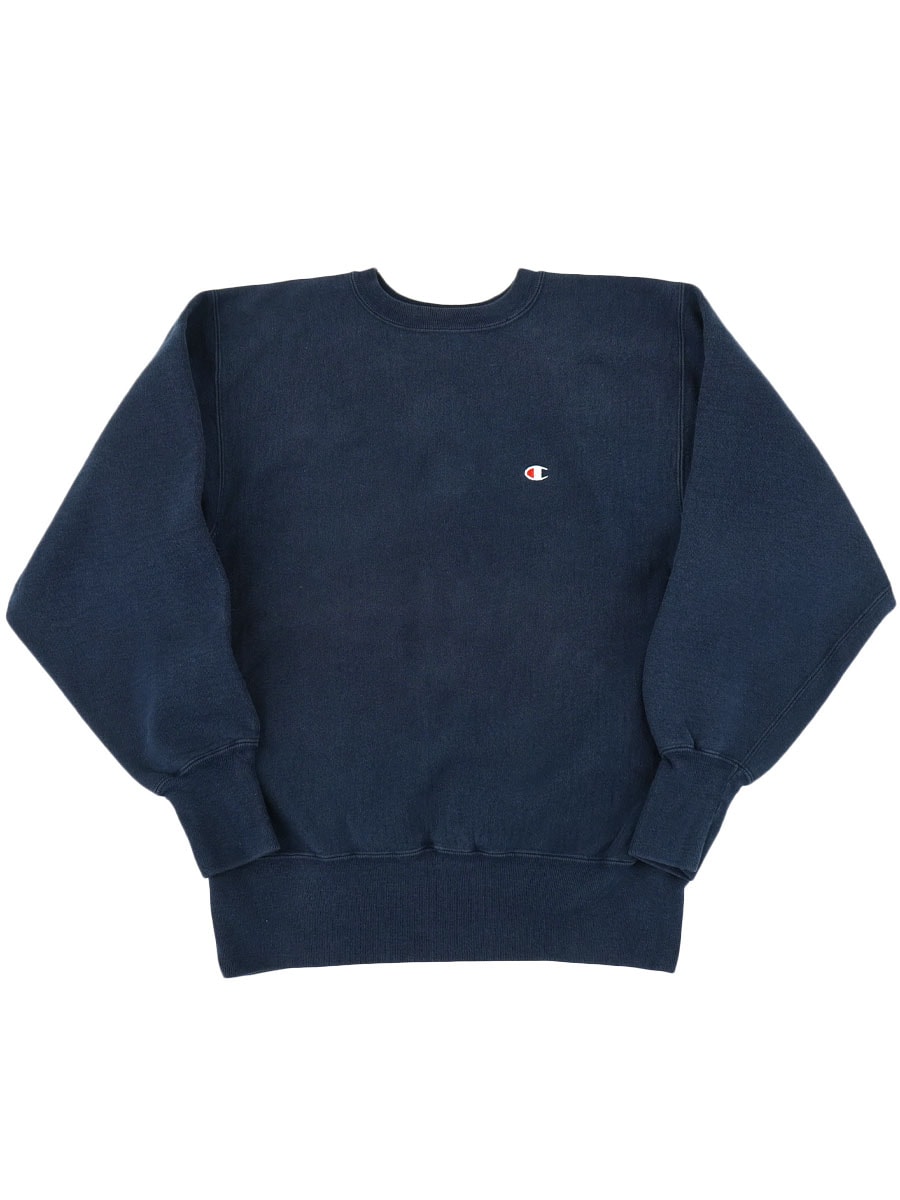 90's 刺繍タグ チャンピオンRW 無地ネイビー 表記(L) USA製