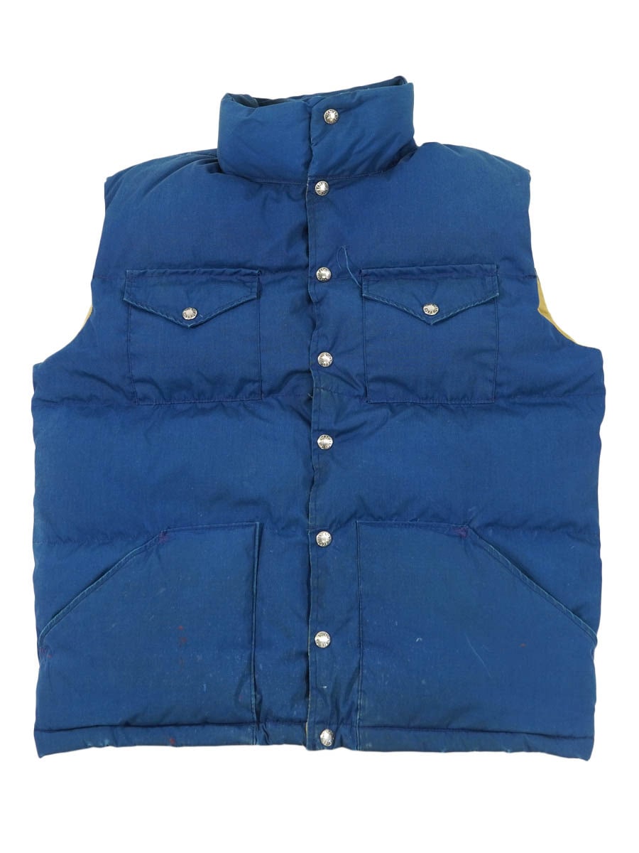 80's 茶タグ THE NORTH FACE ダウンベスト ネイビー 表記(L) | NEW
