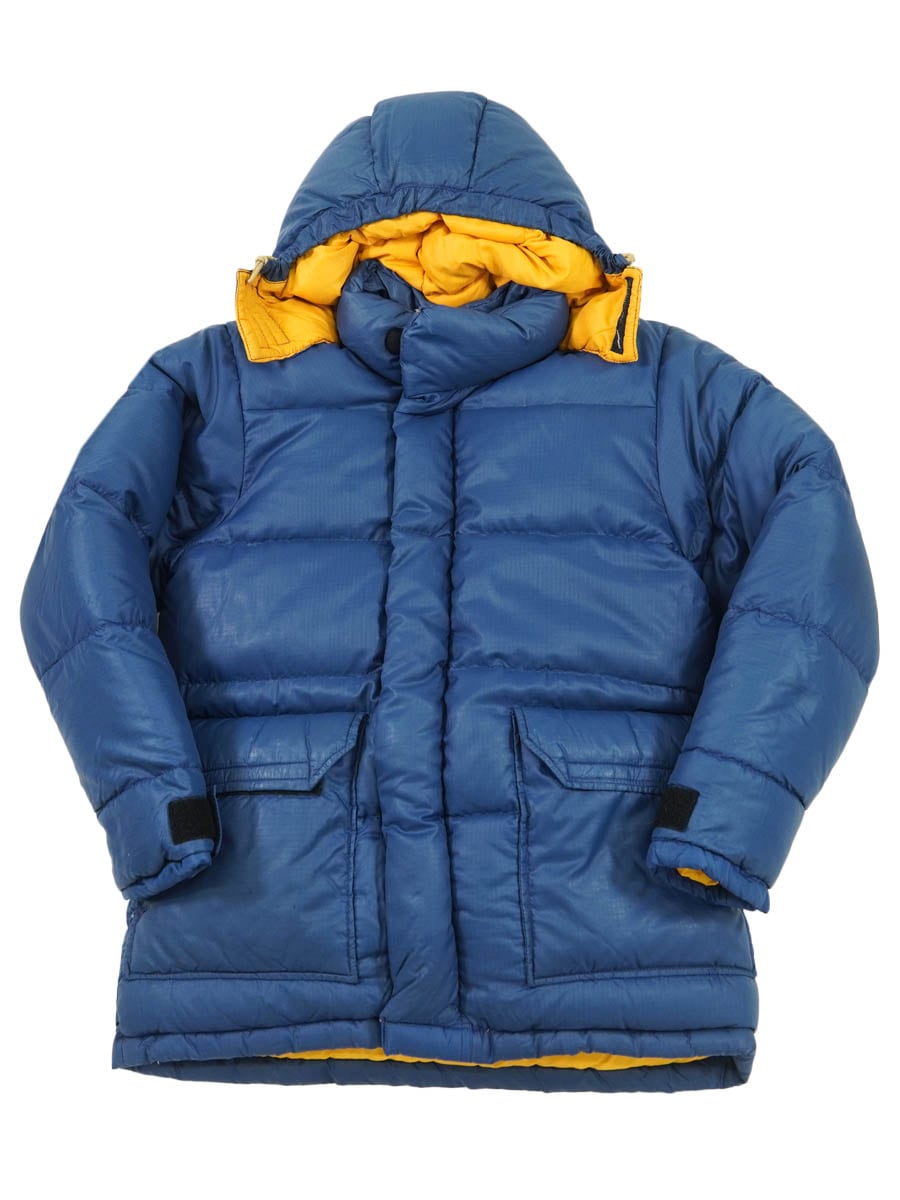 70's 茶タグ THE NORTH FACE フード付き リップストップ ダウン