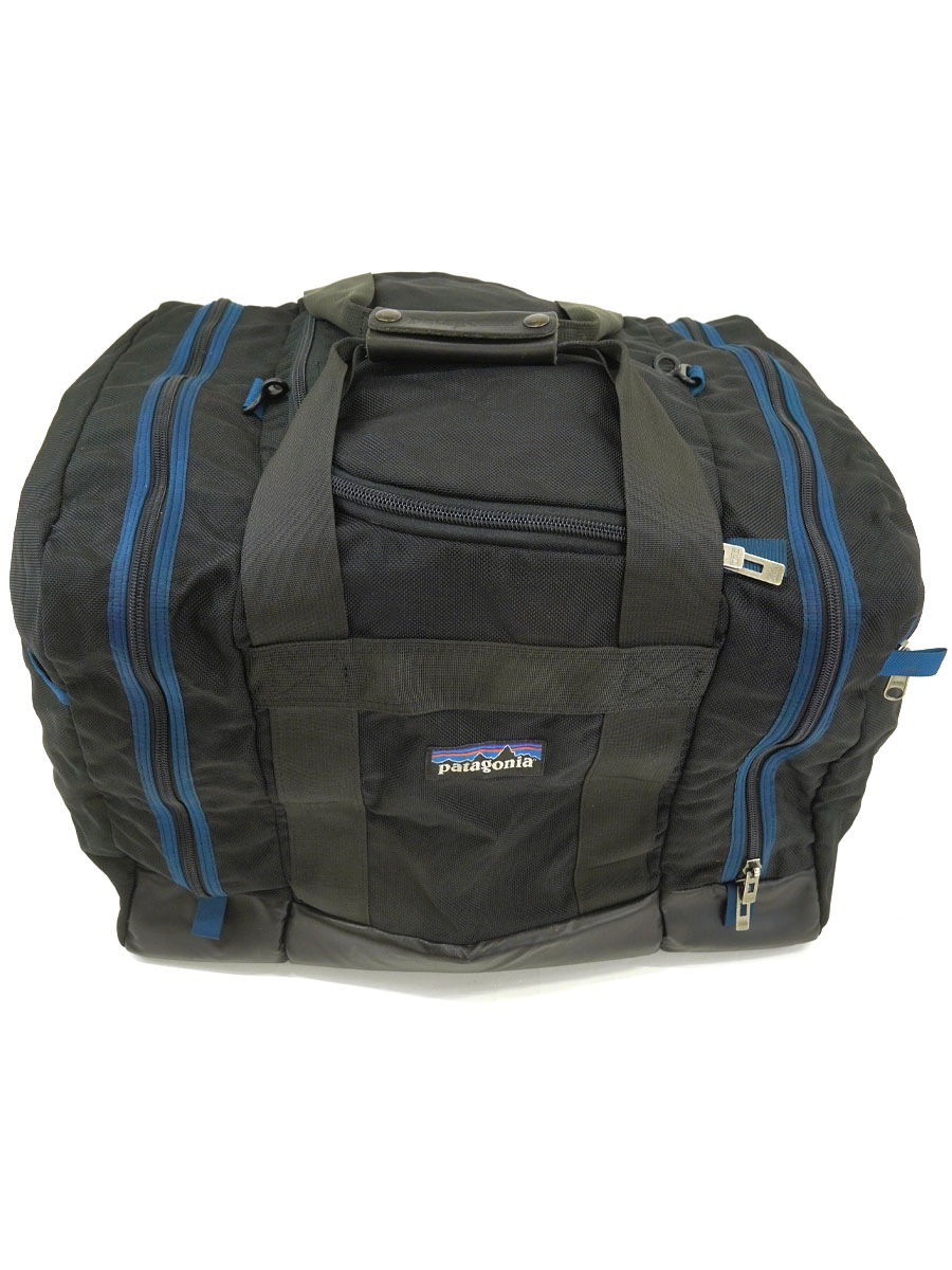 97 パタゴニア ミディアムギアバッグ ブラック/ブルーグラス USA製