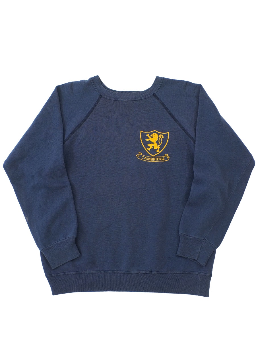 80's トリコタグ チャンピオン ''CAMBRIDGE''プリント ラグランスウェット ネイビー 表記(L)