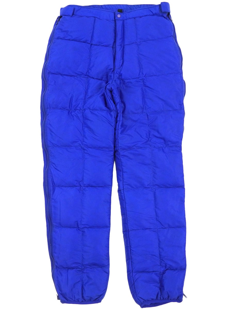 80's～ パタゴニア ダウンパンツ ブルー 表記(M)