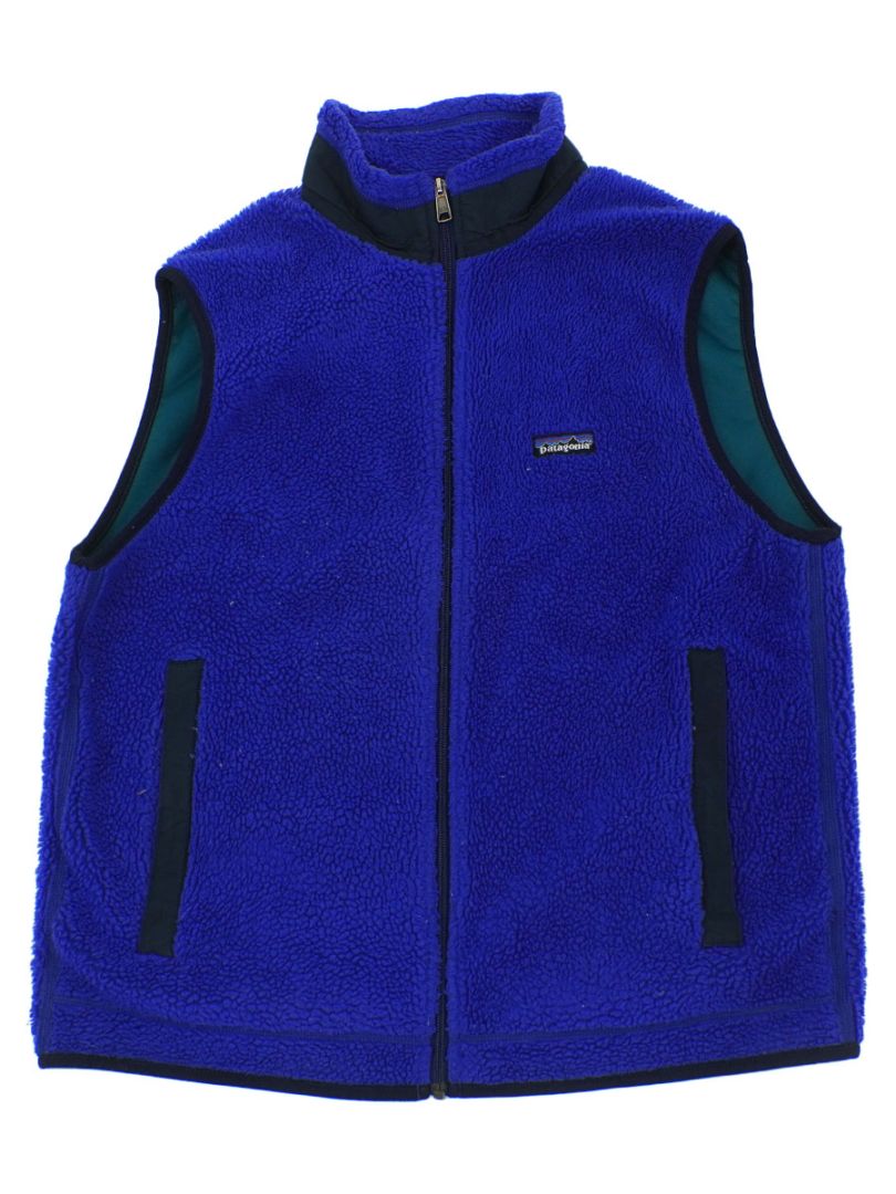 '97 パタゴニア レトロXベスト コバルト 表記(L) USA製