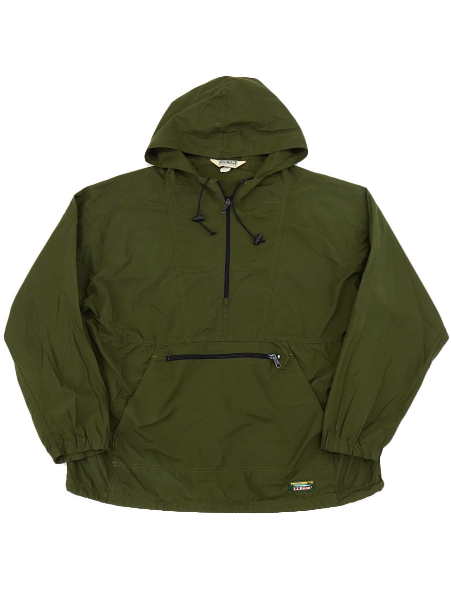 90's～ L.L.BEAN アノラックパーカー 実寸(XL位) 単色オリーブ