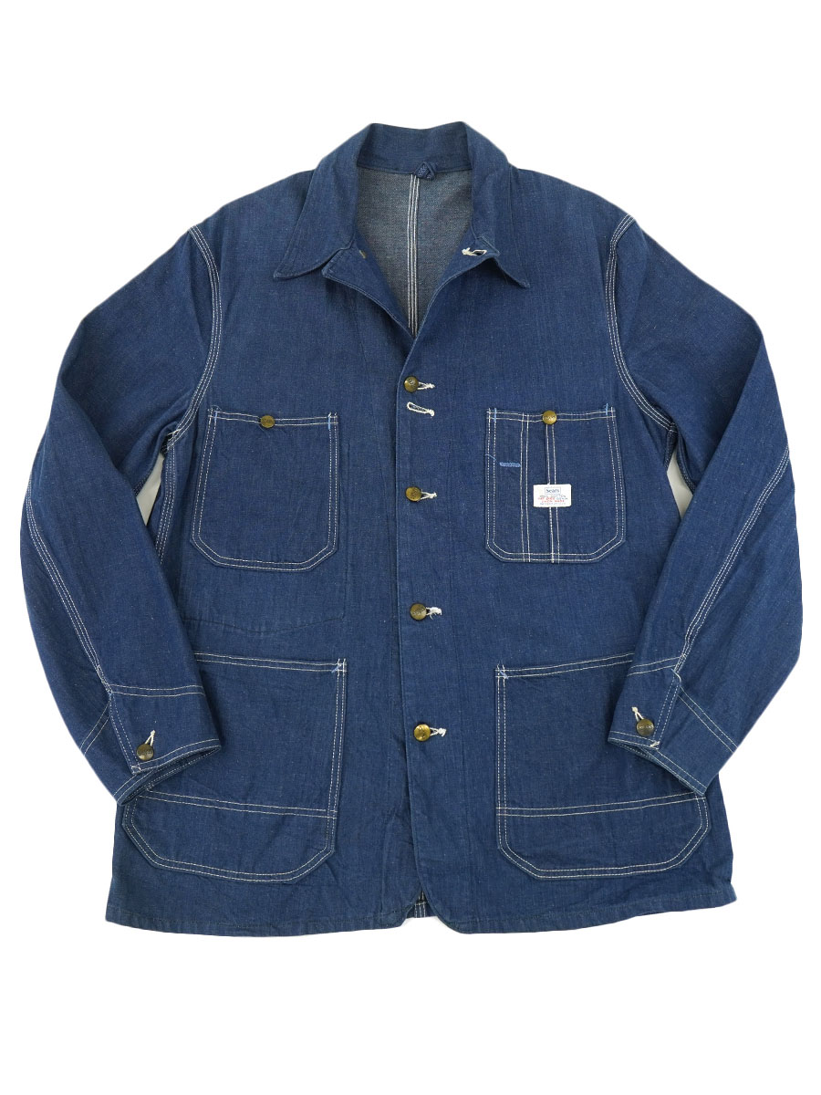 60's ヴィンテージ SEARS デニム カバーオール VAT DYED 60's Sears VAT DYED デニムカバーオール 実寸(40位) | すべての商品