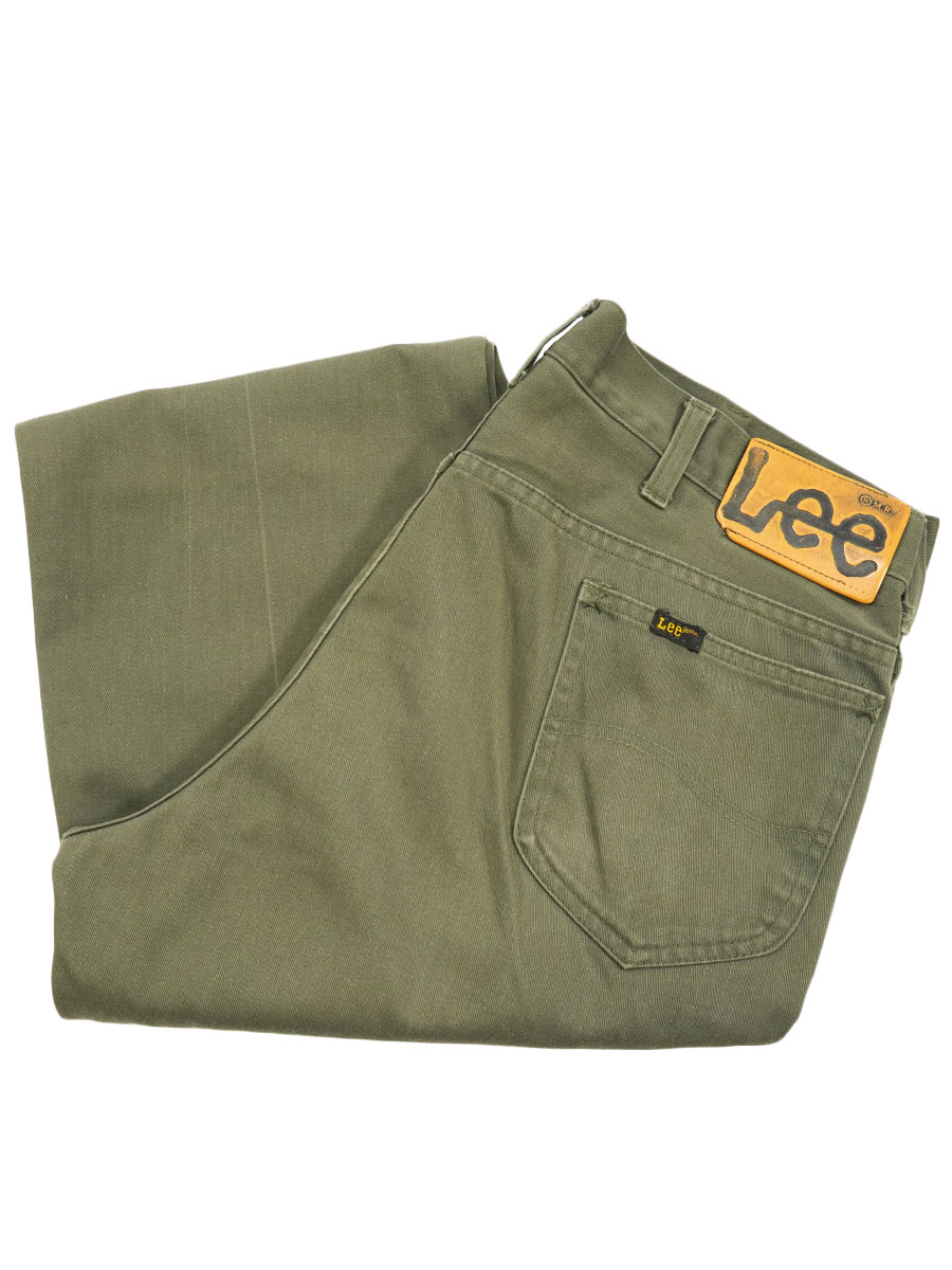 60's～ Lee ウエスターナ サテンパンツ オリーブ 実寸(34x29位)