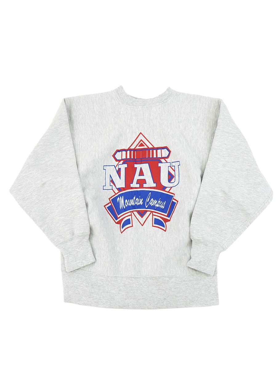 80's プリントタグ チャンピオンRW ''NAU'' プリント 表記(L) USA製