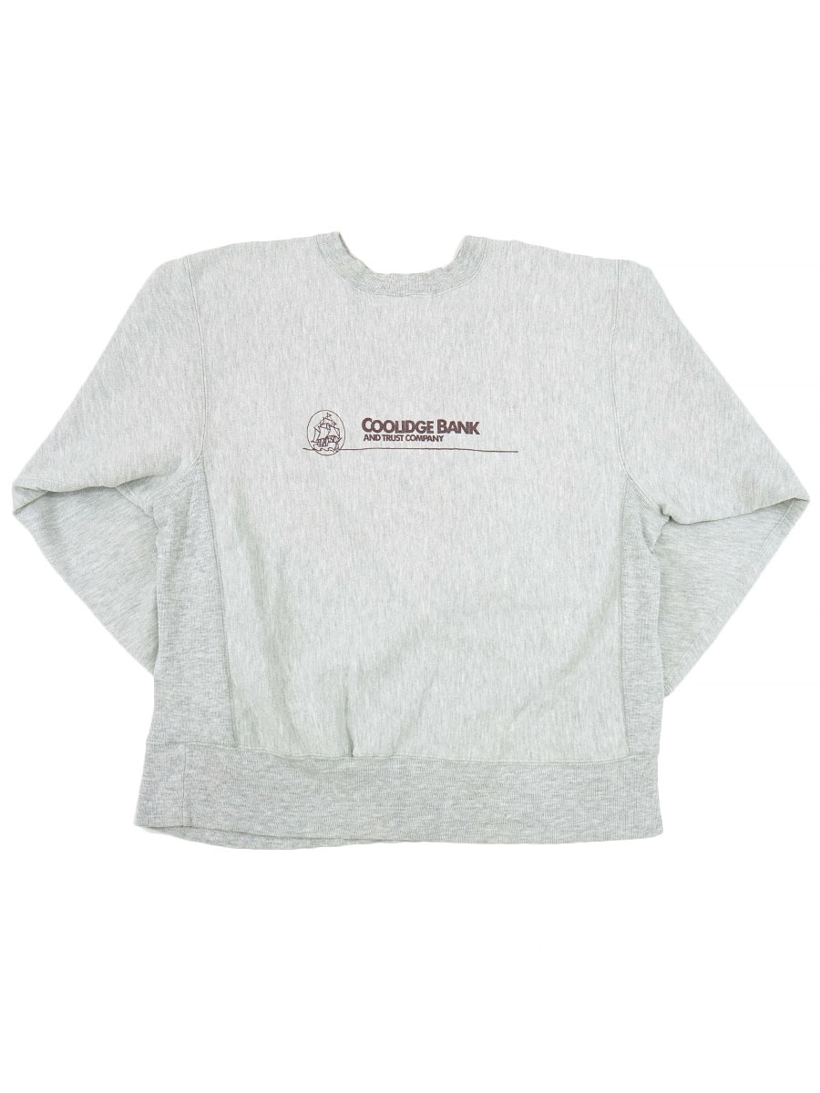 80's プリントタグ チャンピオンRW ''COOLIDGE BANK'' バックプリント 表記(L) USA製