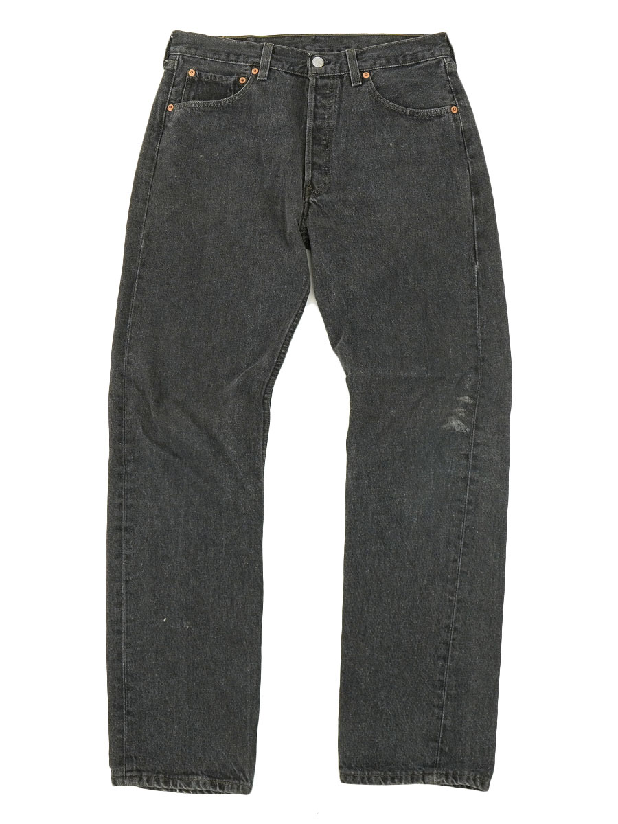 90's Levi's 501 ブラック デニムパンツ 表記(33x32) USA製 Rマークのみ赤タブ