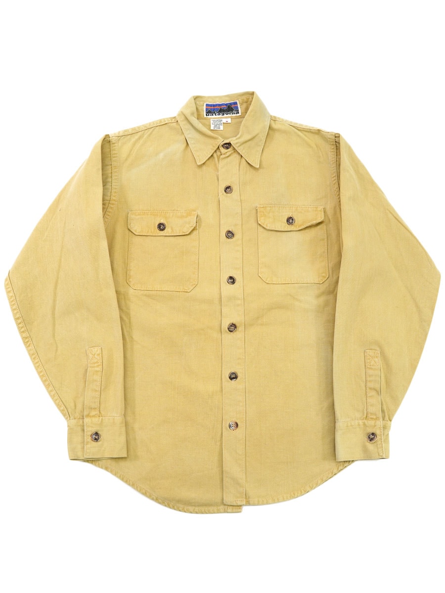 70's 初期タグ パタゴニア コットンワークシャツ ベージュ 表記(M)
