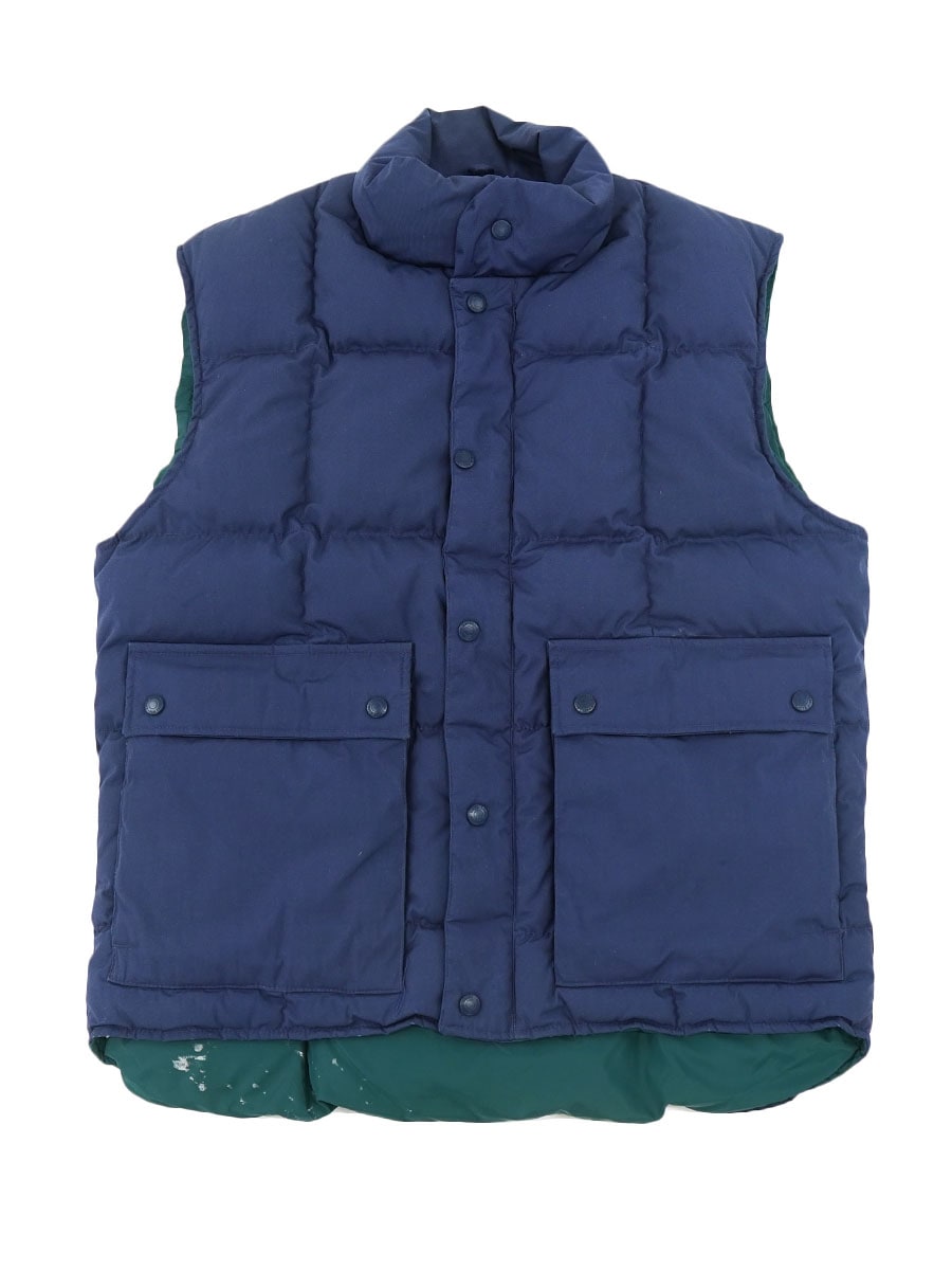 80's 黒タグ Eddie Bauer Blizzard Master ベスト ネイビー 表記(M