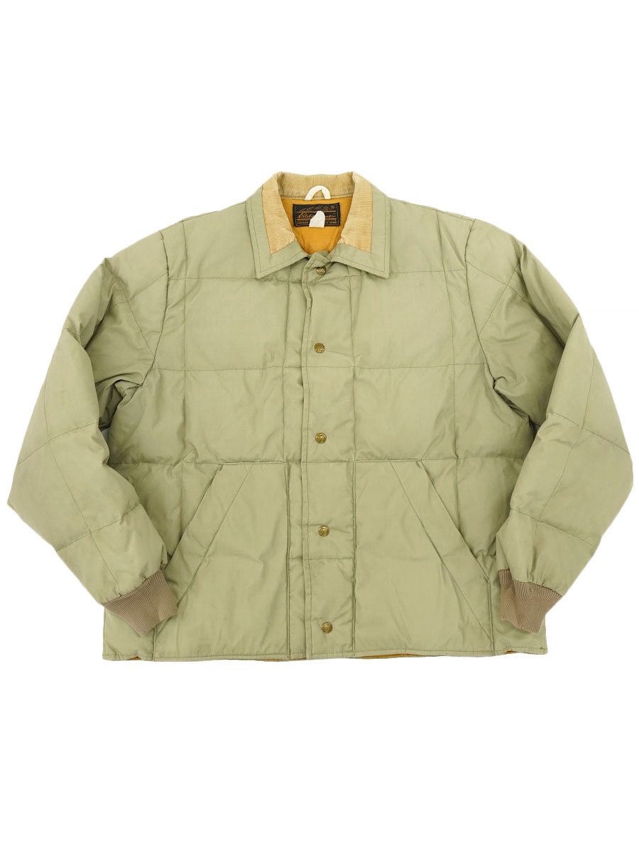 80s Eddie Bauer キルティングダウンジャケット 80's 黒タグ Eddie Bauer 襟コーズ キルティング ダウンジャケット