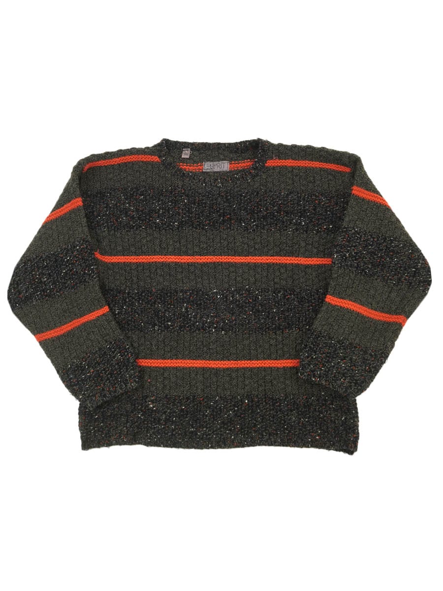 90's ESPRIT ネップ ボーダーパターン ニットセーター 表記(S)