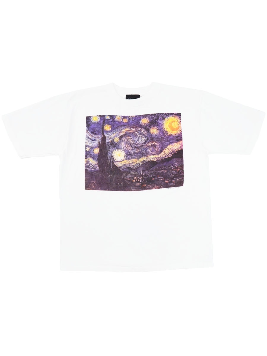 90's MARLIN TEASE フィンセント・ファン・ゴッホ ''星月夜'' プリントTシャツ 表記(L) USA製