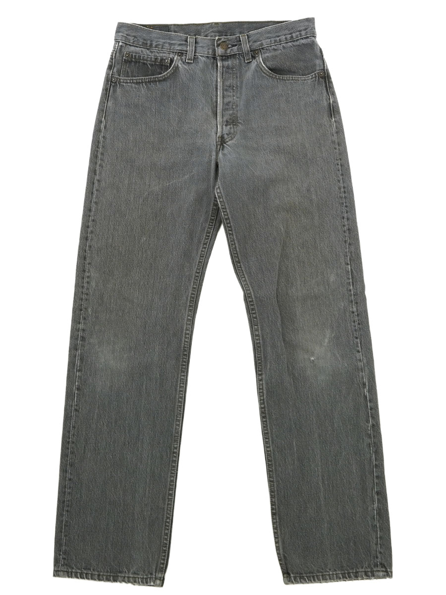 90's Levi's 501 先染めブラック デニムパンツ 表記(32x32) USA製　