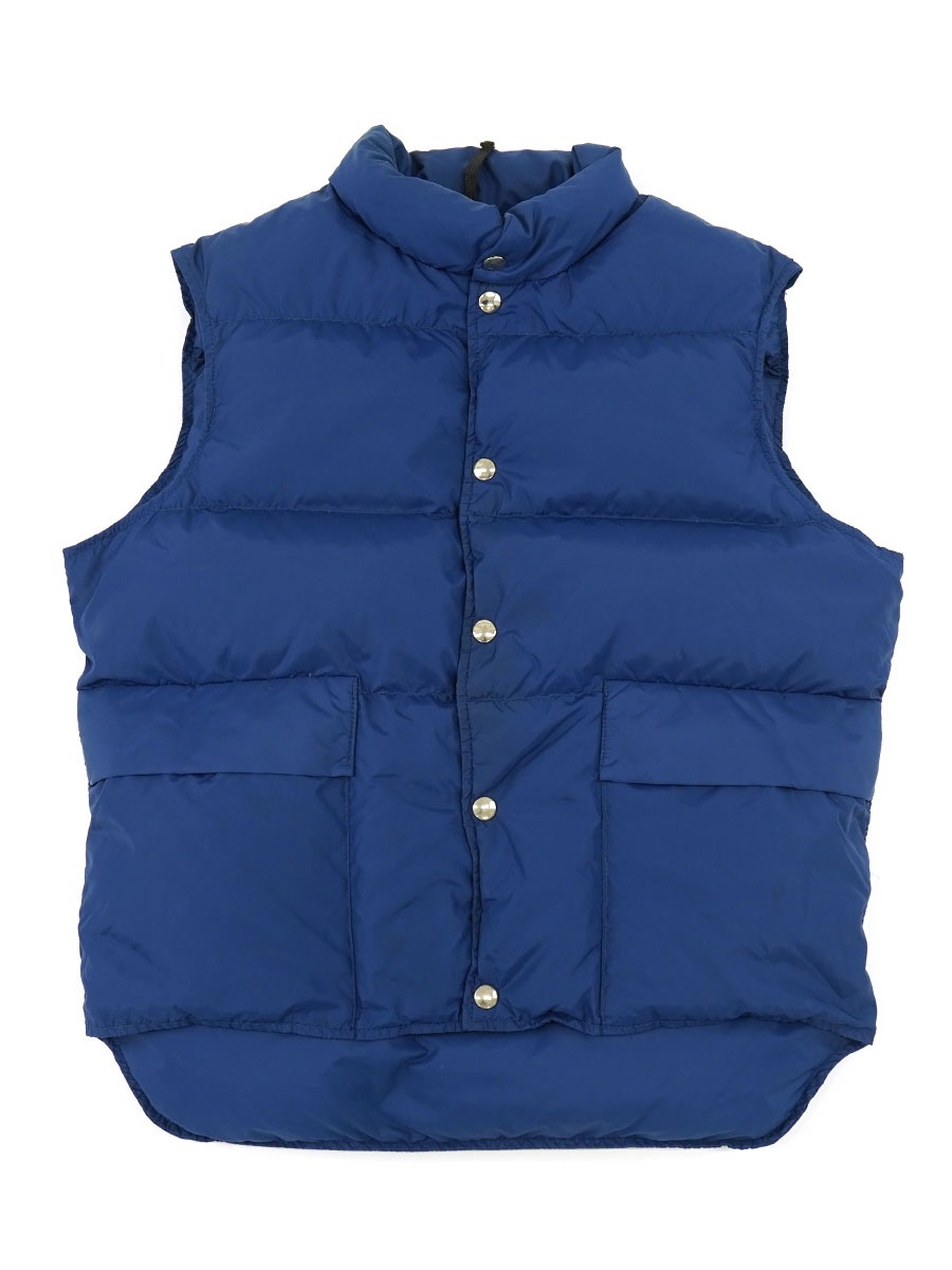 70's～ 筆記体タグ L.L.BEAN 2ポケ ダウンベスト ネイビーブルー 実寸