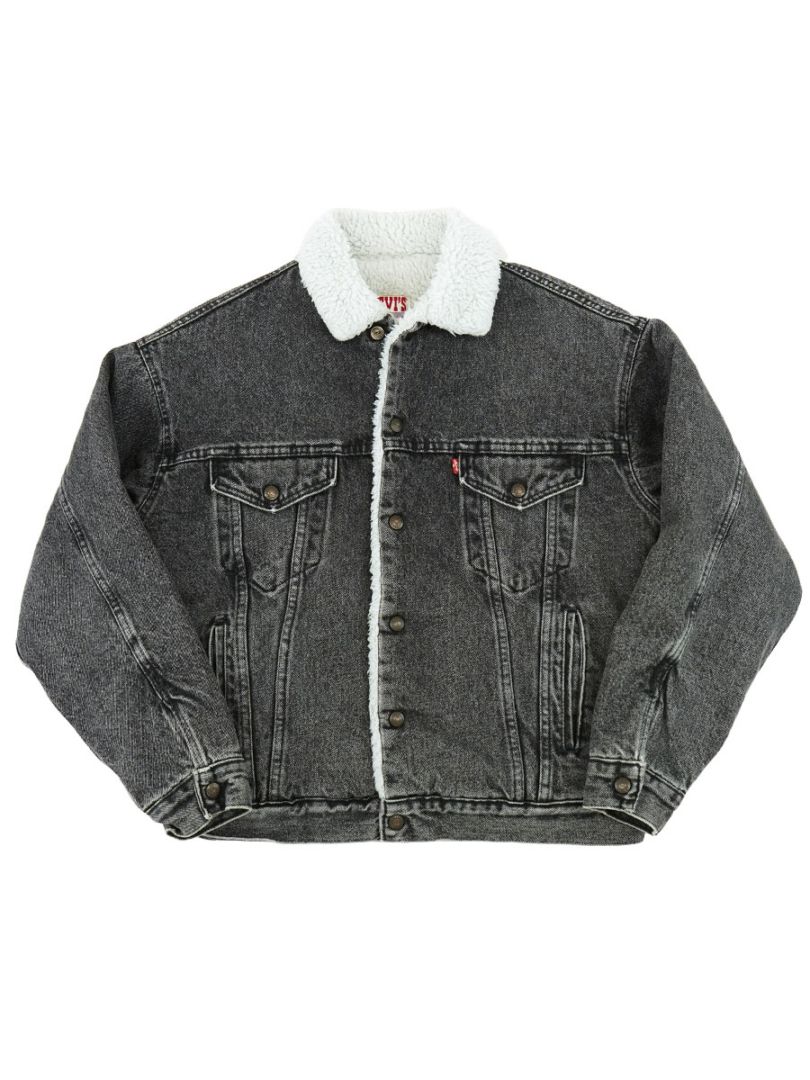 80's Levi's 70609 ブラックデニム ボアジャケット 表記(M)