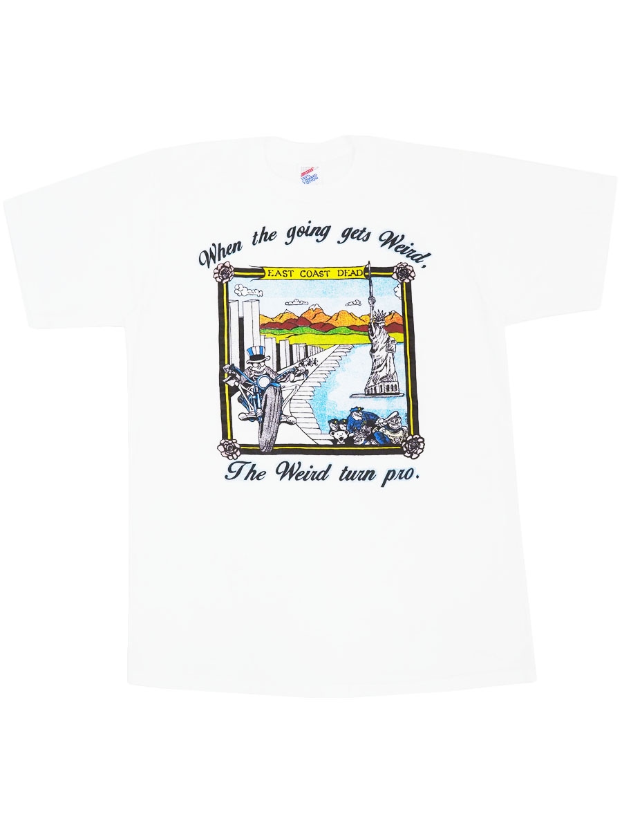 90's～ JERZEES グレイトフル・デッド ''EAST COAST DEAD'' プリントTシャツ ホワイト 表記(L) USA製