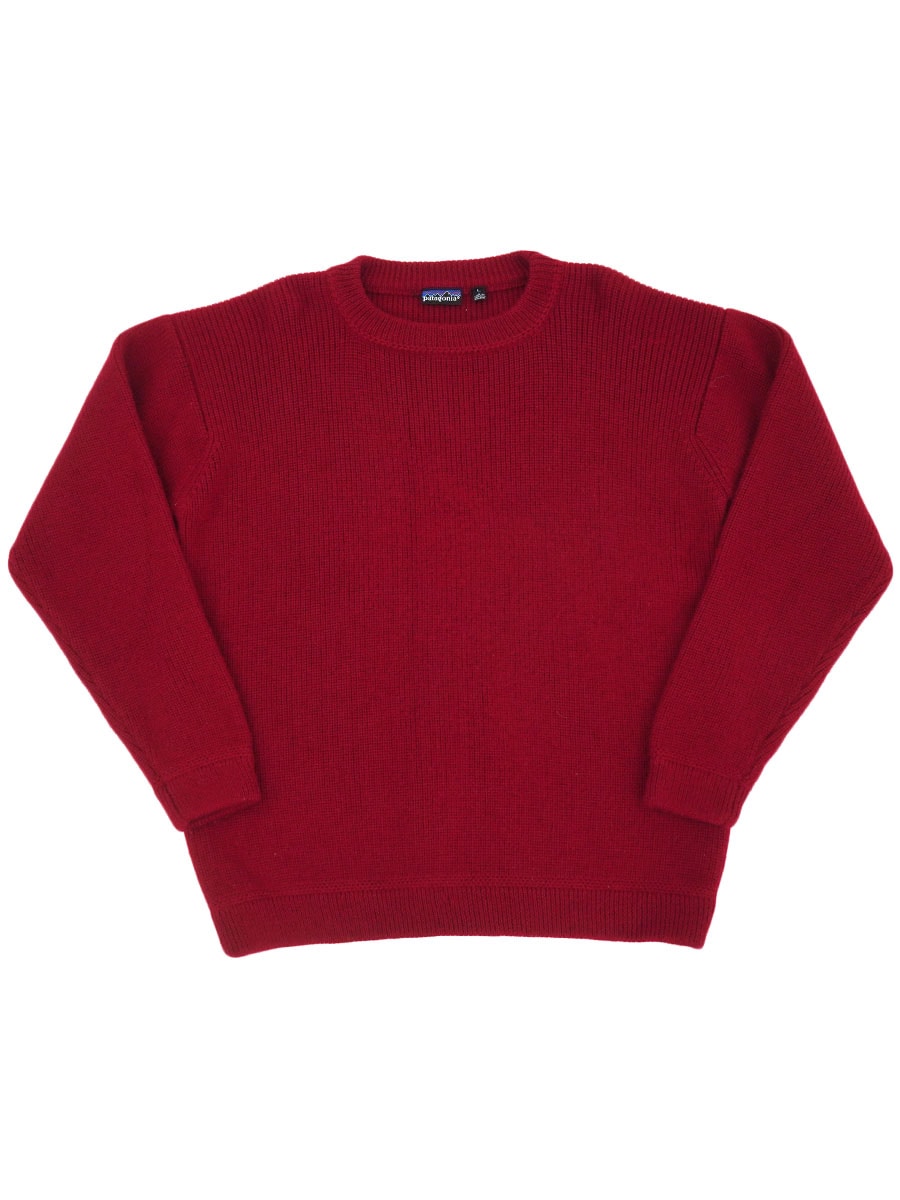 90s　パタゴニアのセーター 90's パタゴニア 100％ウール ガイドセーター レッド 表記(L) | NEW