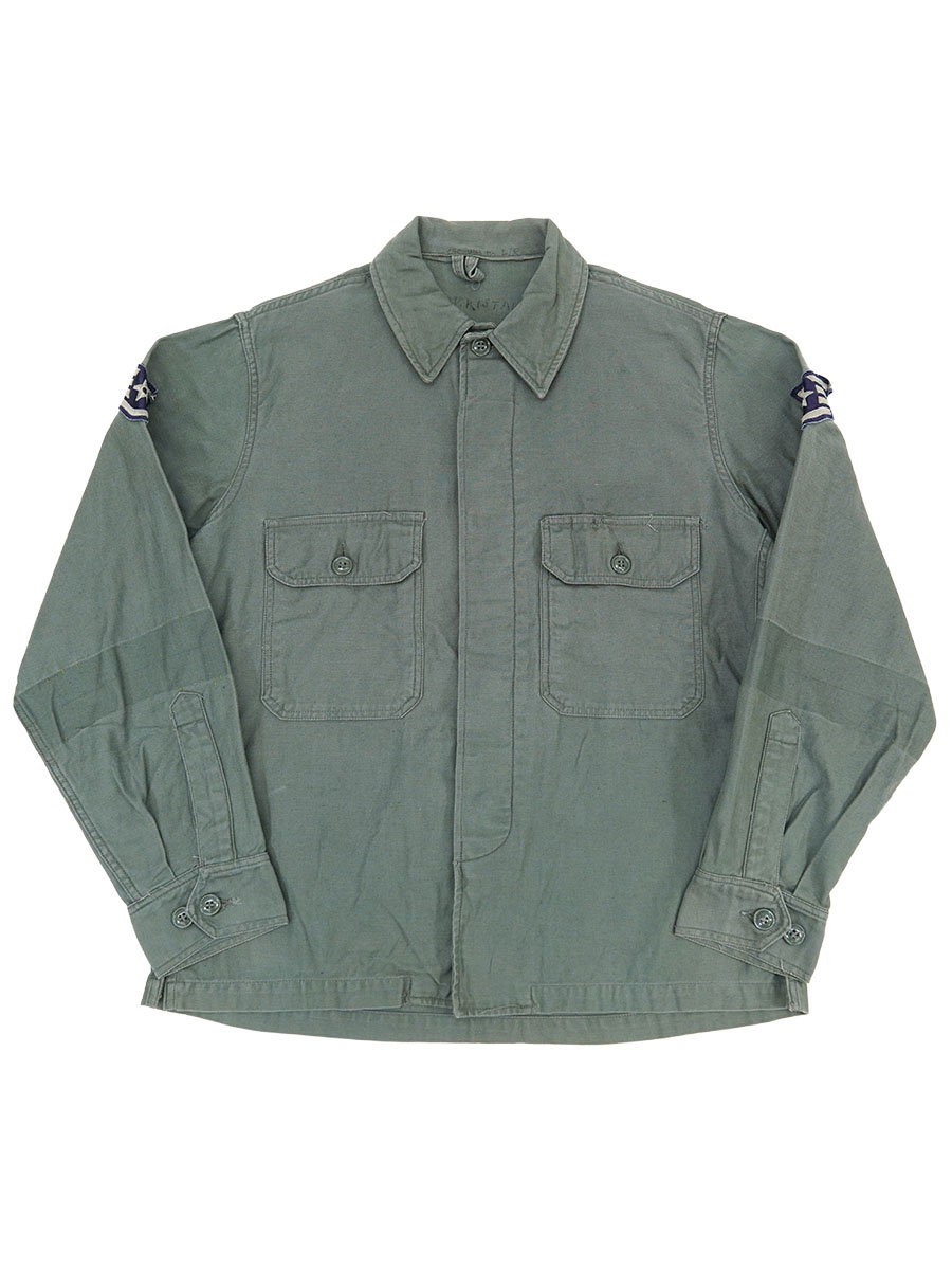 '56 U.S.AIR FORCE 黒タグ ユーティリティシャツ セージグリーン 表記(16x35) ワッペン