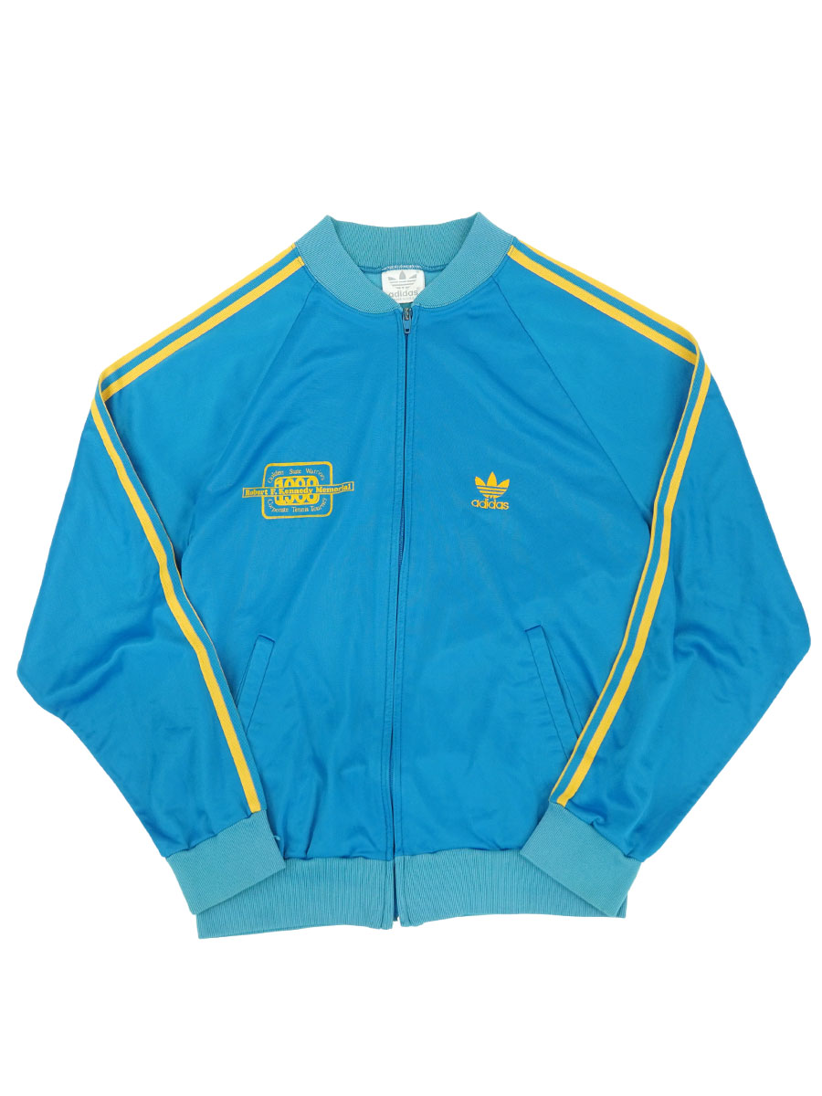 80's adidas ''Robert F. Kennedy Memorial'' トラックジャージ 青黄 表記(L) USA製